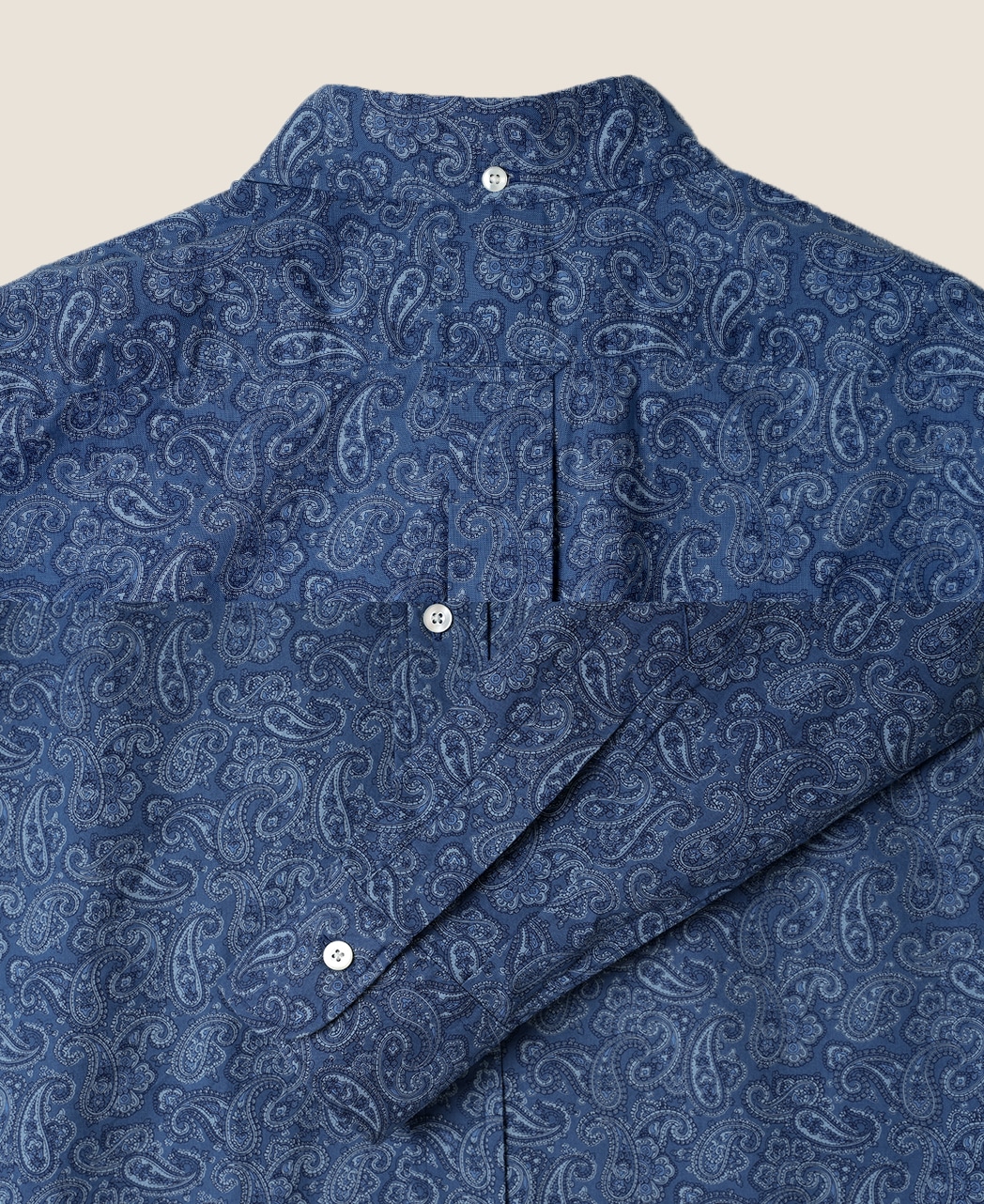 VINTAGE IVY シャツ/ブルーペイズリープリント