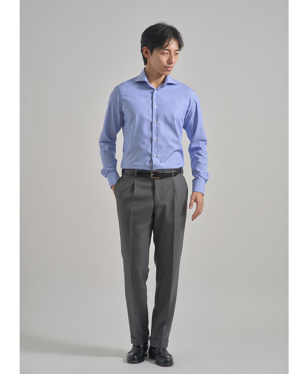 ビジネスシャツ/ピンポイントオックスフォード/イージーケア