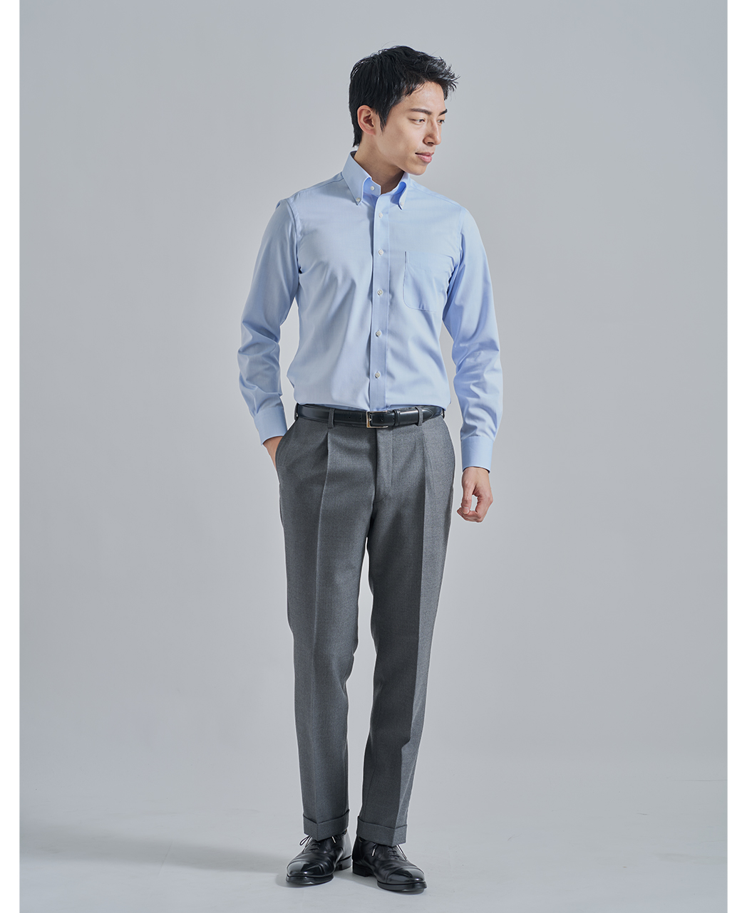 ビジネスシャツ/ピンポイントオックスフォード/イージーケア