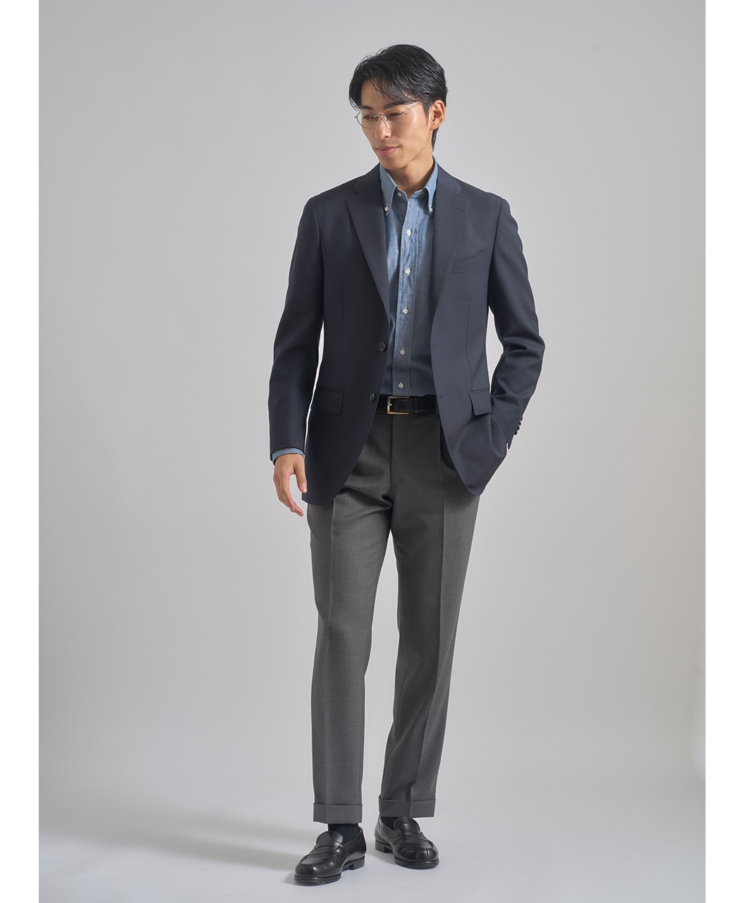 ビジネスシャツ/SPORT/シャンブレー