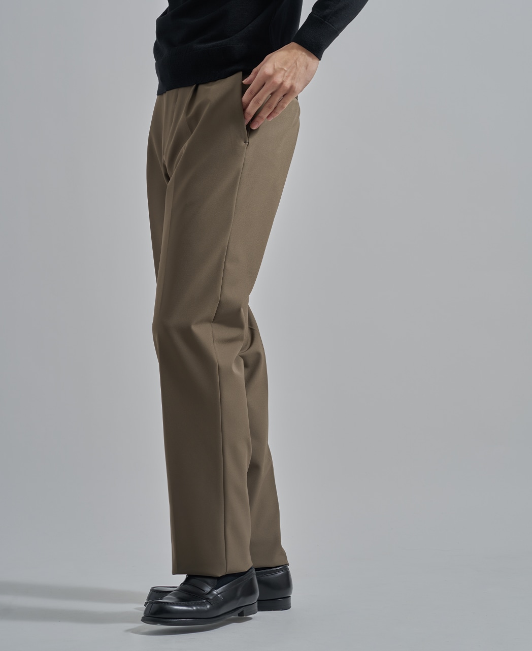 ナポリパンツ(1タック）/ナイロンストレッチ/セットアップ着用可能