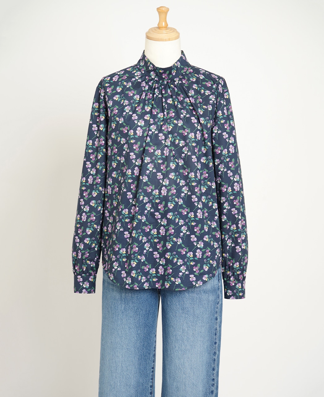 スタンドギャザーブラウス / 11月下旬頃発送予定/リバティ・ファブリックス