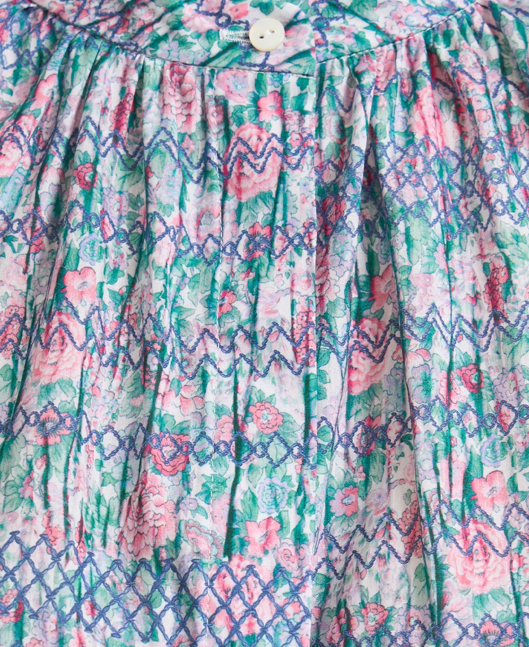 半袖シャツ/スタンドギャザー