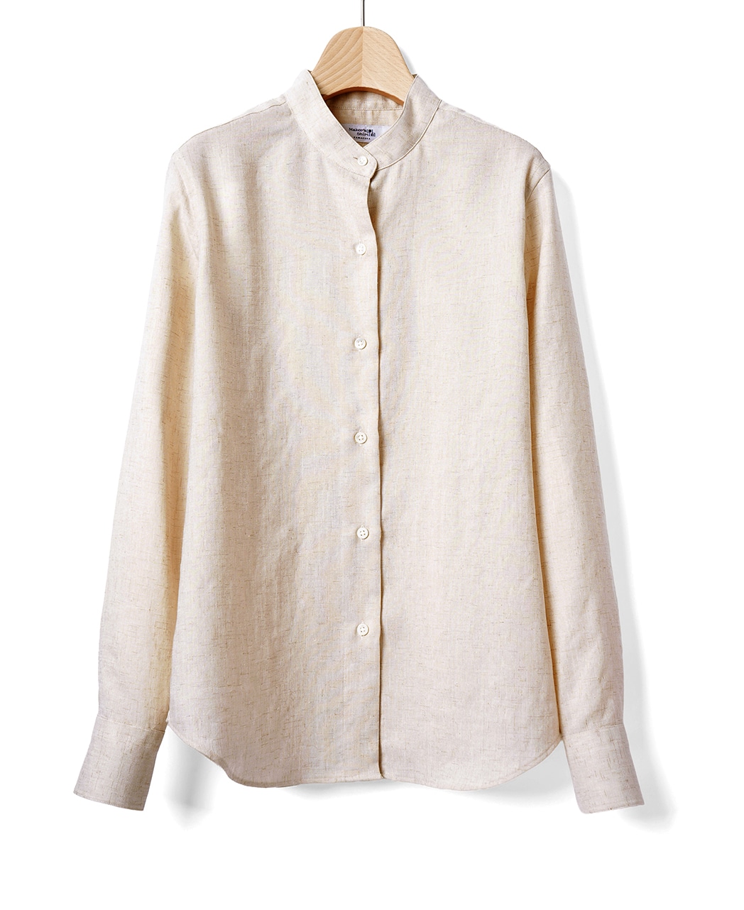 長袖シャツ / 5月中旬発送予定/スタンドカラー / アイアス(麻調合繊)