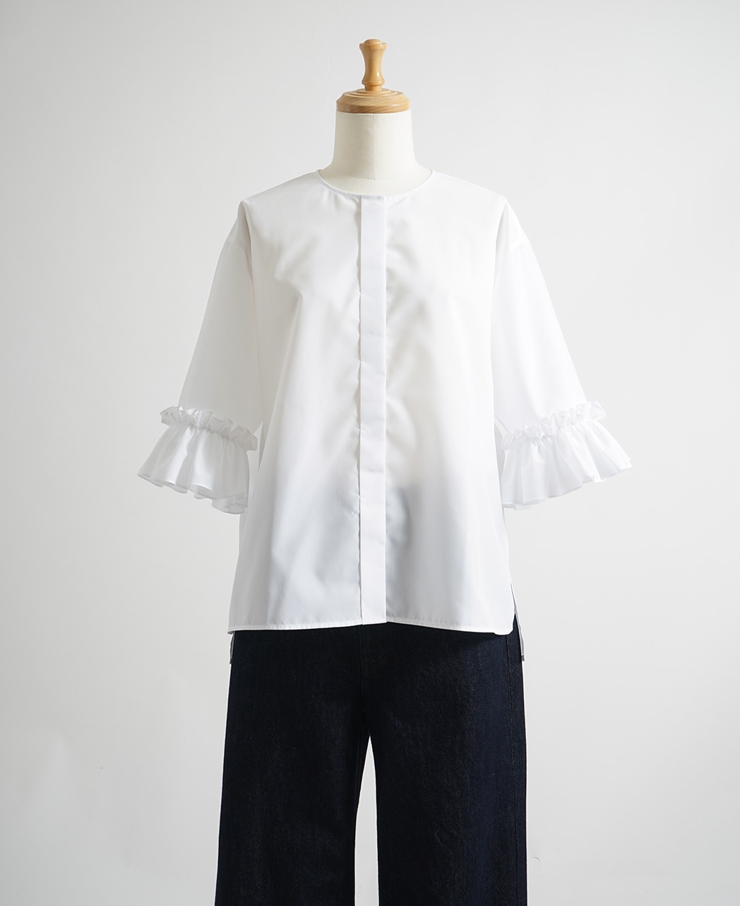 半袖シャツ / 5月下旬発送予定/袖フリル / フリーサイズ