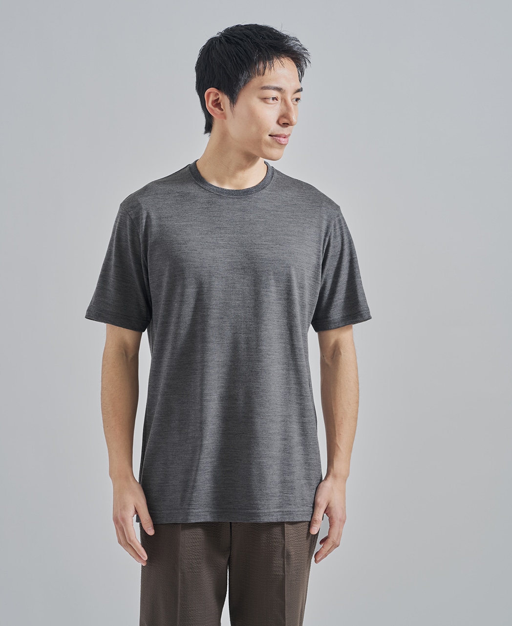 メリノウールTシャツ/カットソー / グレー系