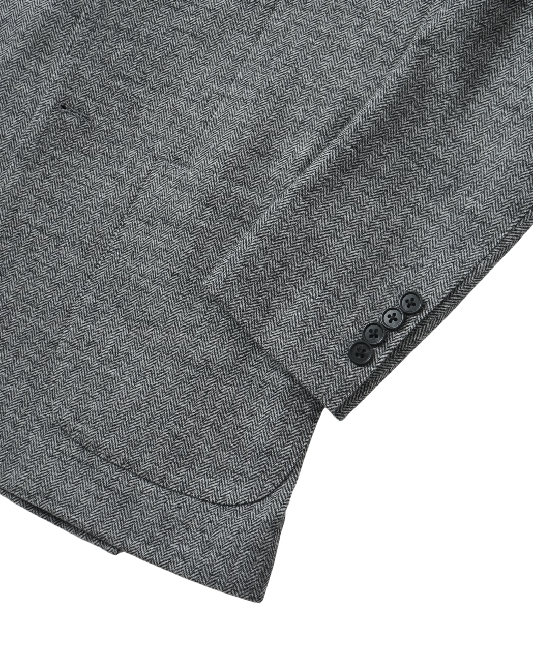 ウールストレッチジャケット/ヘリンボーン