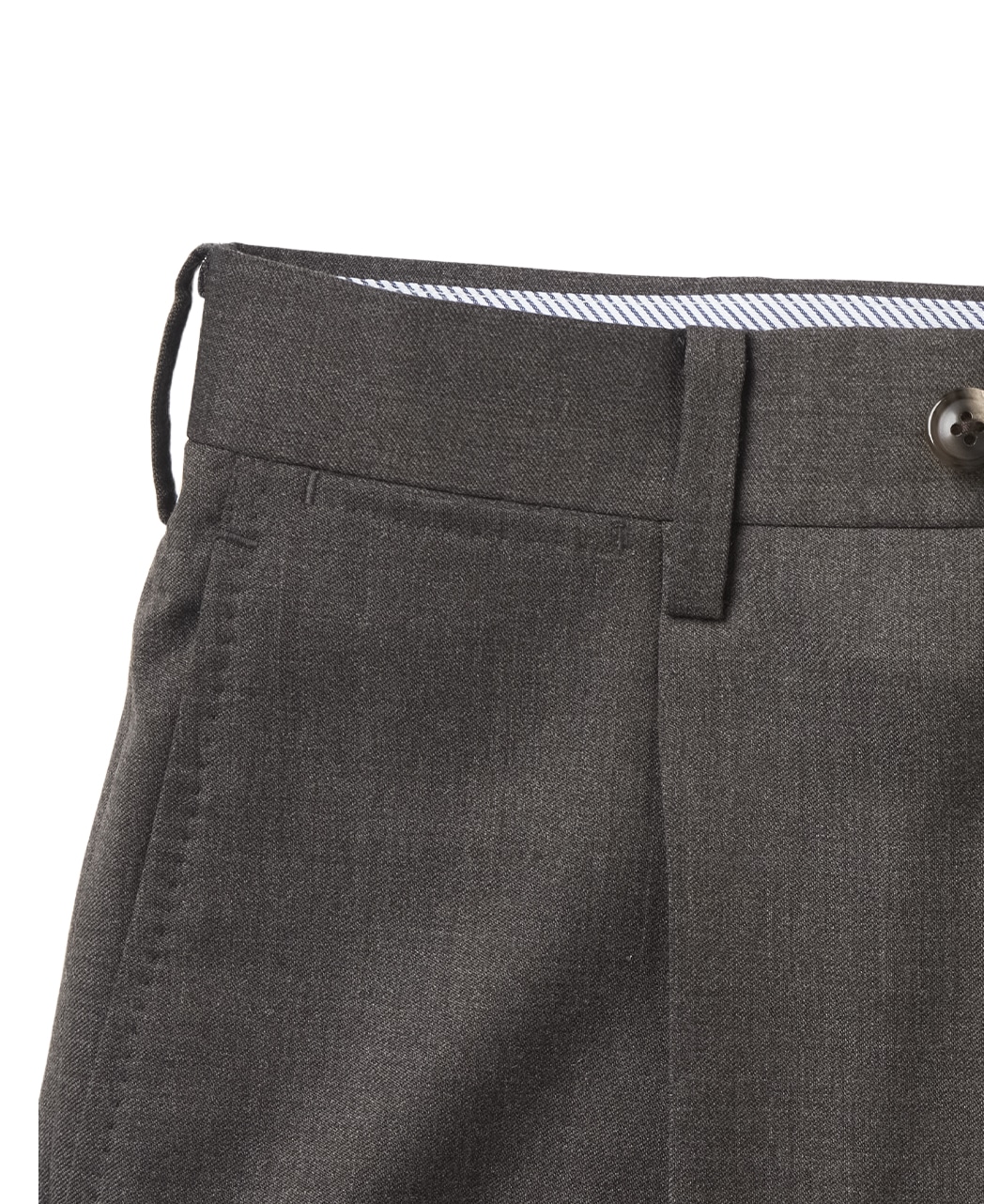 ウールスラックス(1タック)/CANONICO/ラスティックツイル