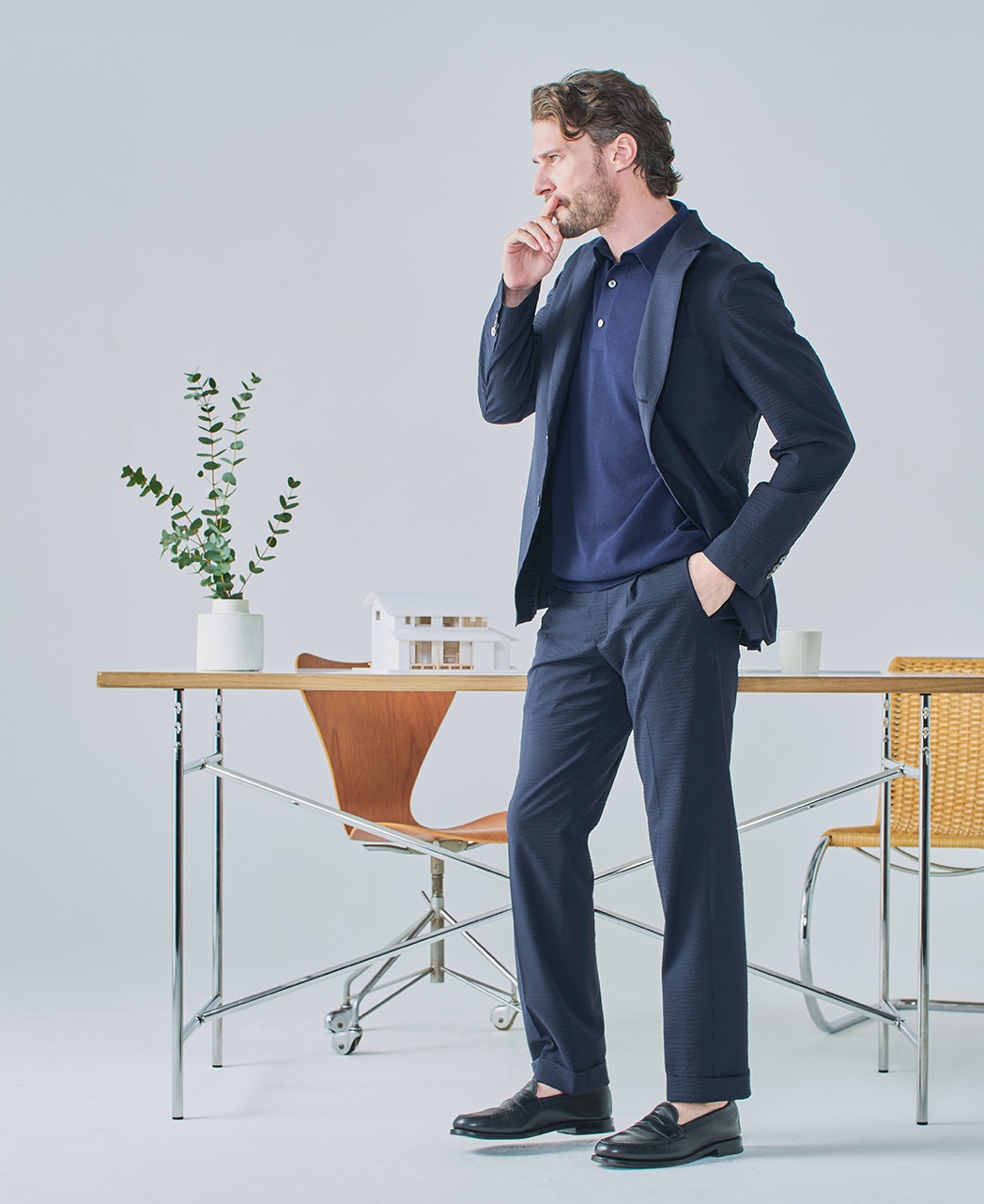 アイスコットンニットポロ/5月初旬頃発送予定/MOONCASTLE