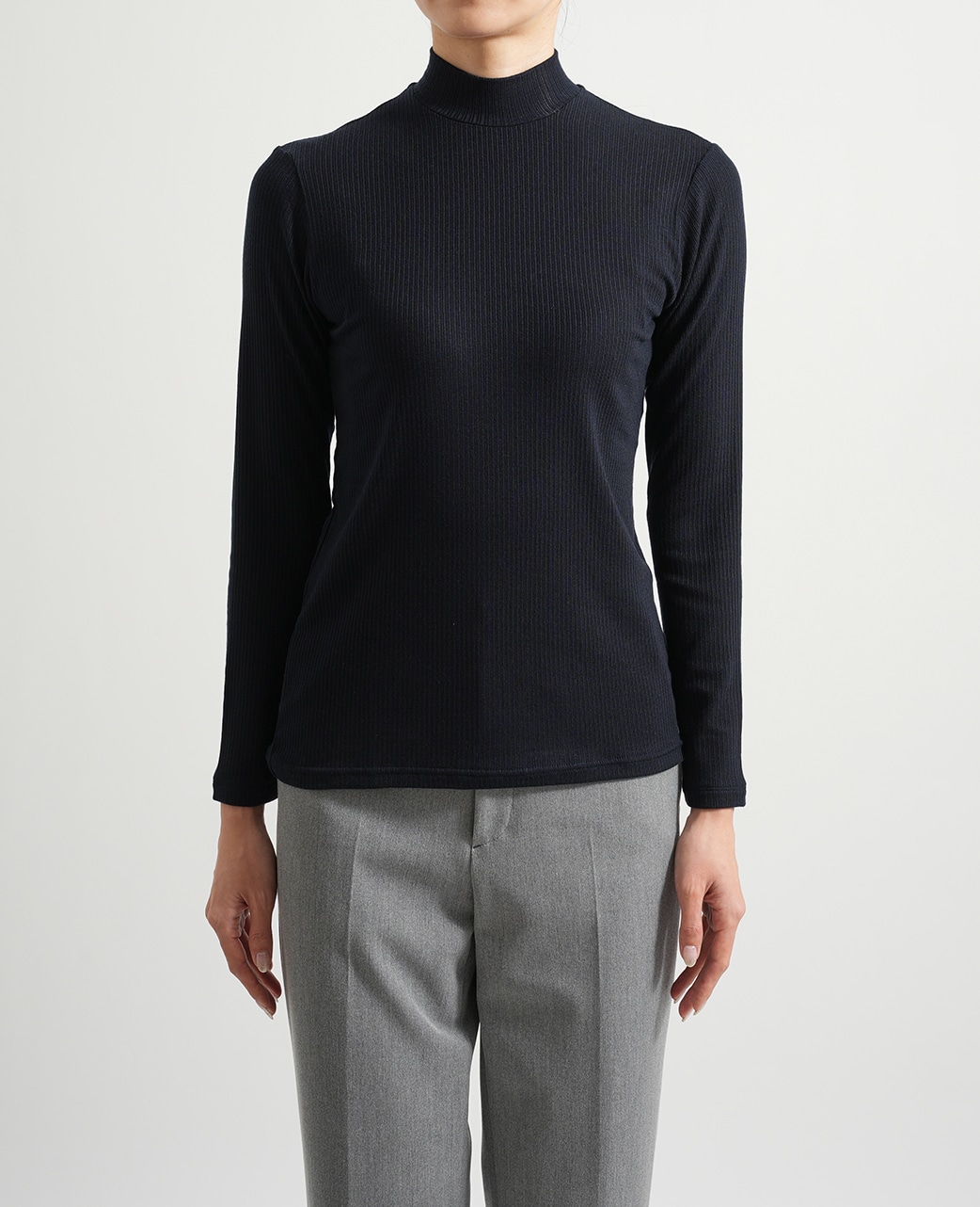 ハイネックプルオーバー / 1月中旬発送予定/カシミヤ・シルク混生地