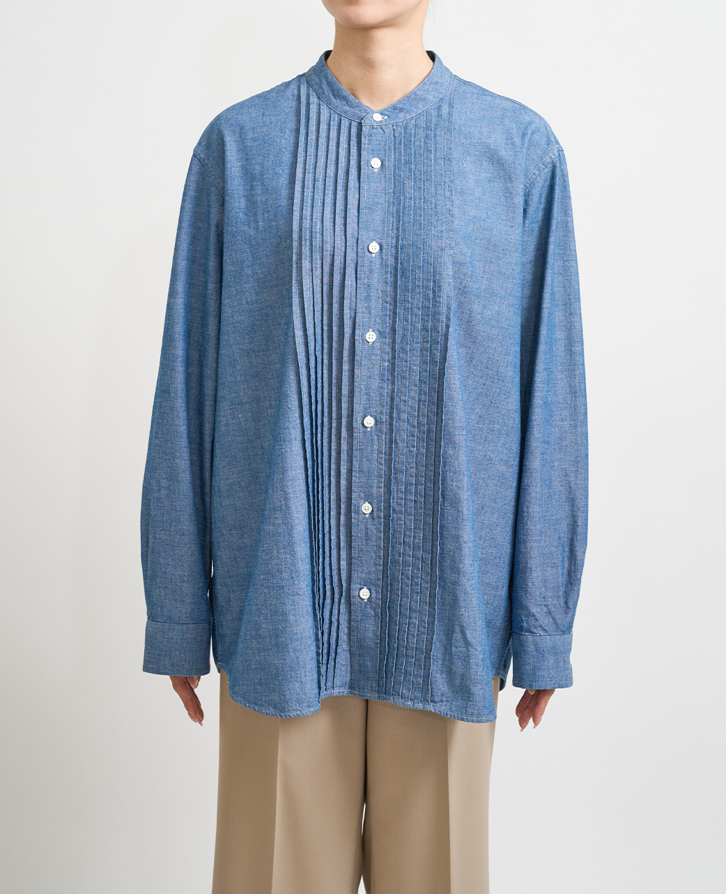 長袖シャツ / 4月中旬発送予定/ピンタック