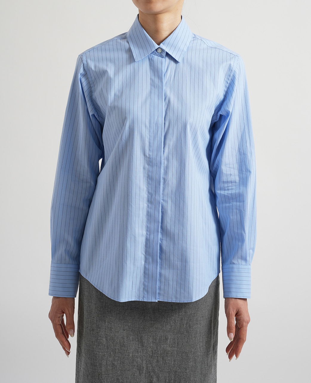 長袖シャツ / 1月中旬発送予定/オーガニックコットン / 比翼