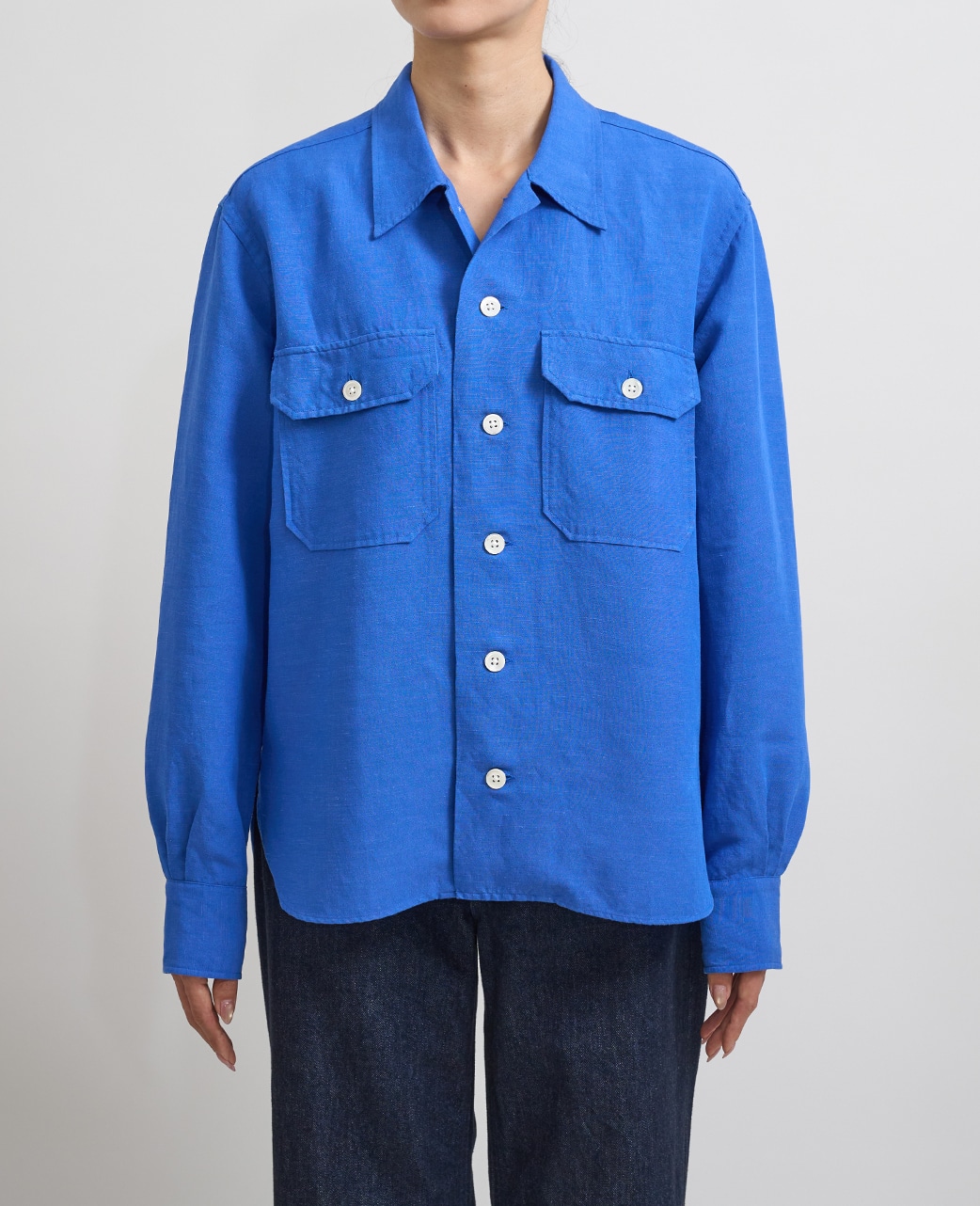 長袖シャツ / 5月下旬発送予定/リネンレーヨン