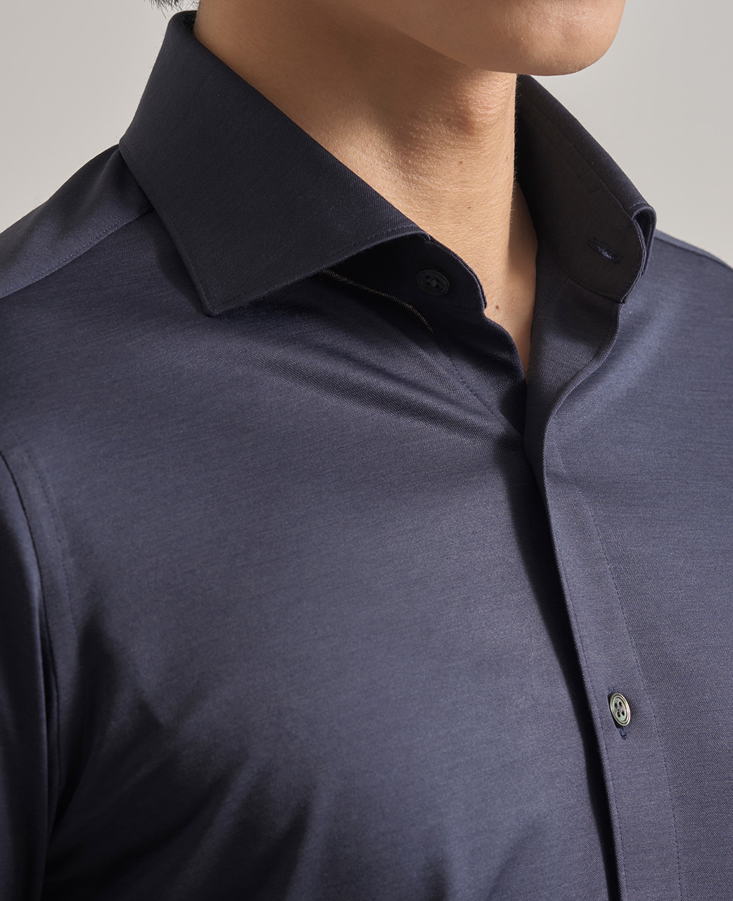 ストレッチシャツ/ウールスムース/46ゲージ