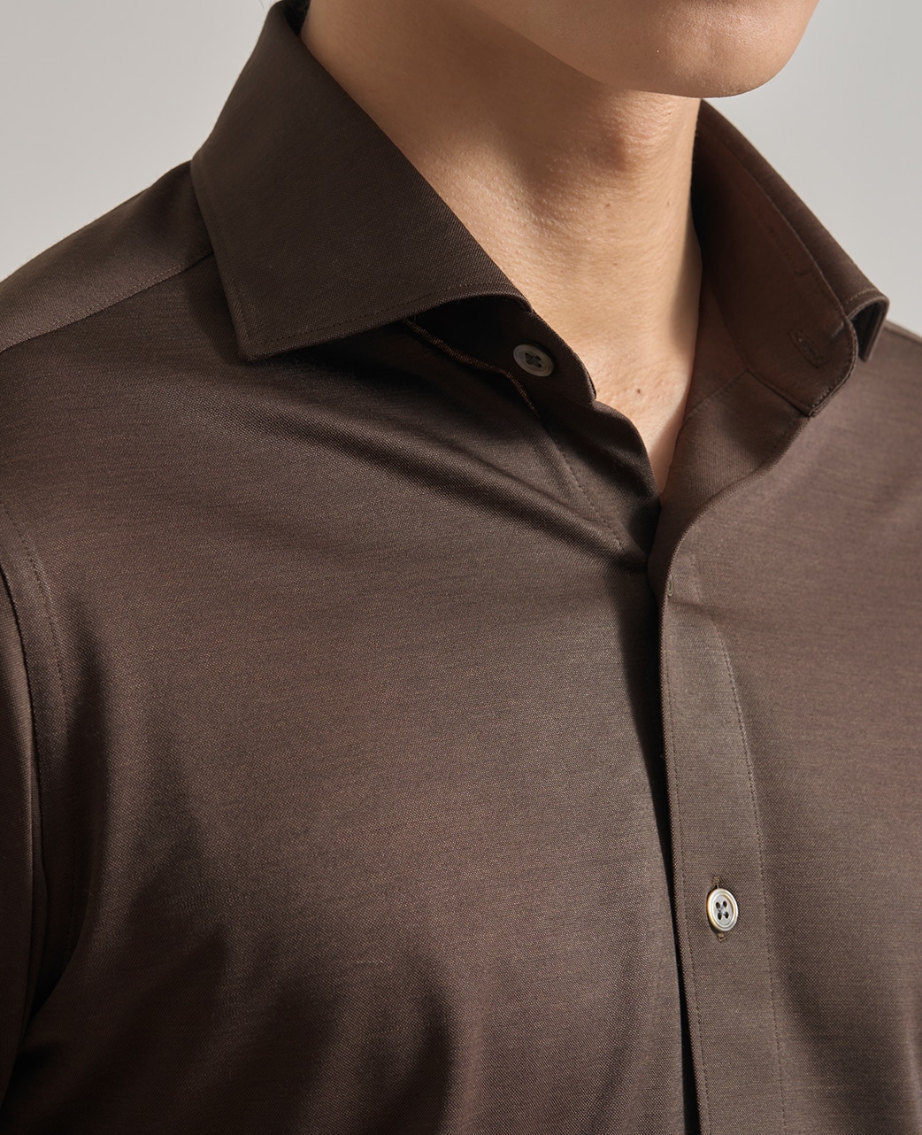 ストレッチシャツ/ウールスムース/46ゲージ