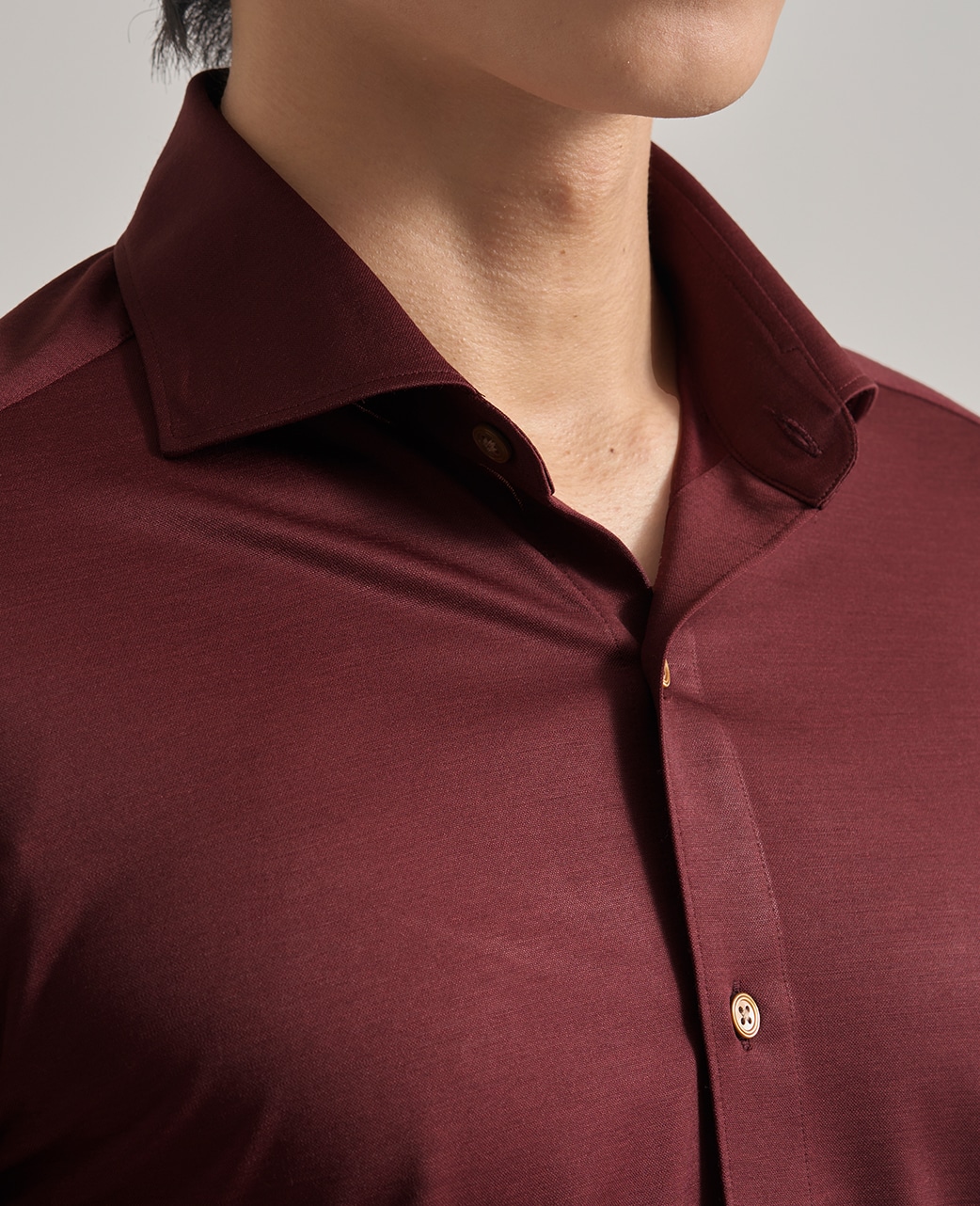 ストレッチシャツ/ウールスムース/46ゲージ