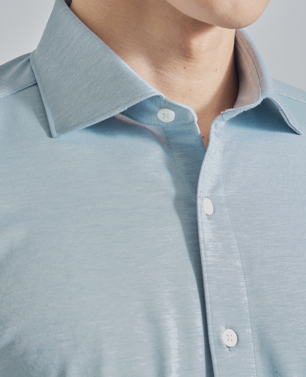 ストレッチシャツ/ハイゲージジャガード