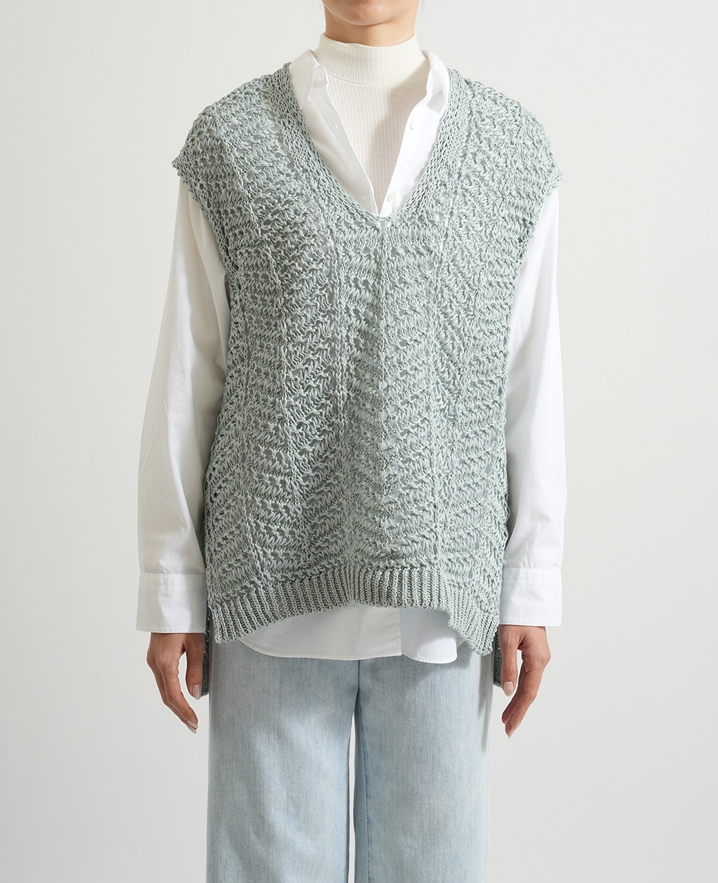 ニットベスト / 2月初旬発送予定/コットンニット