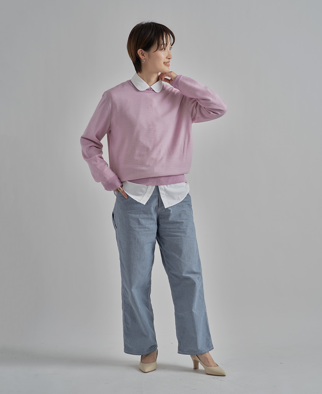 セーター/ボタニカルダイ / チューリップ