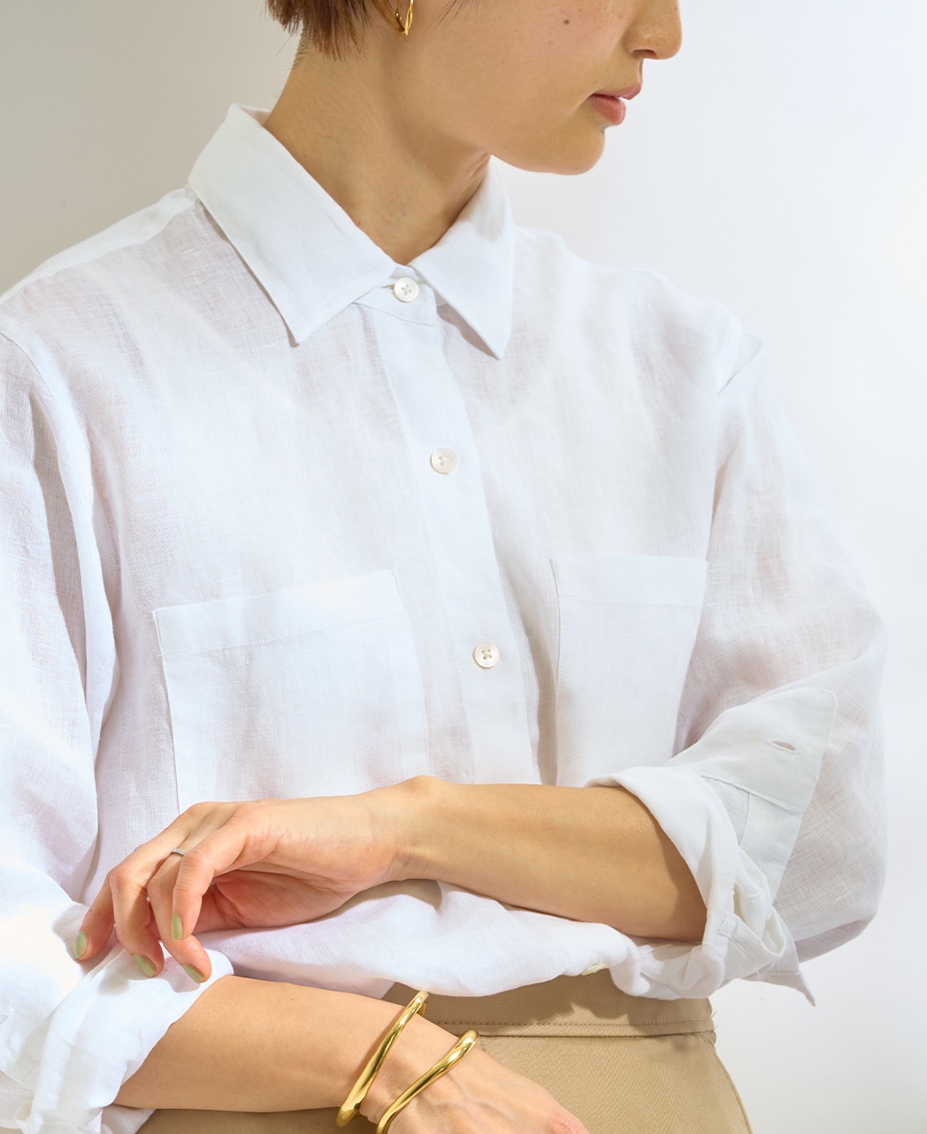 長袖シャツ/リネン