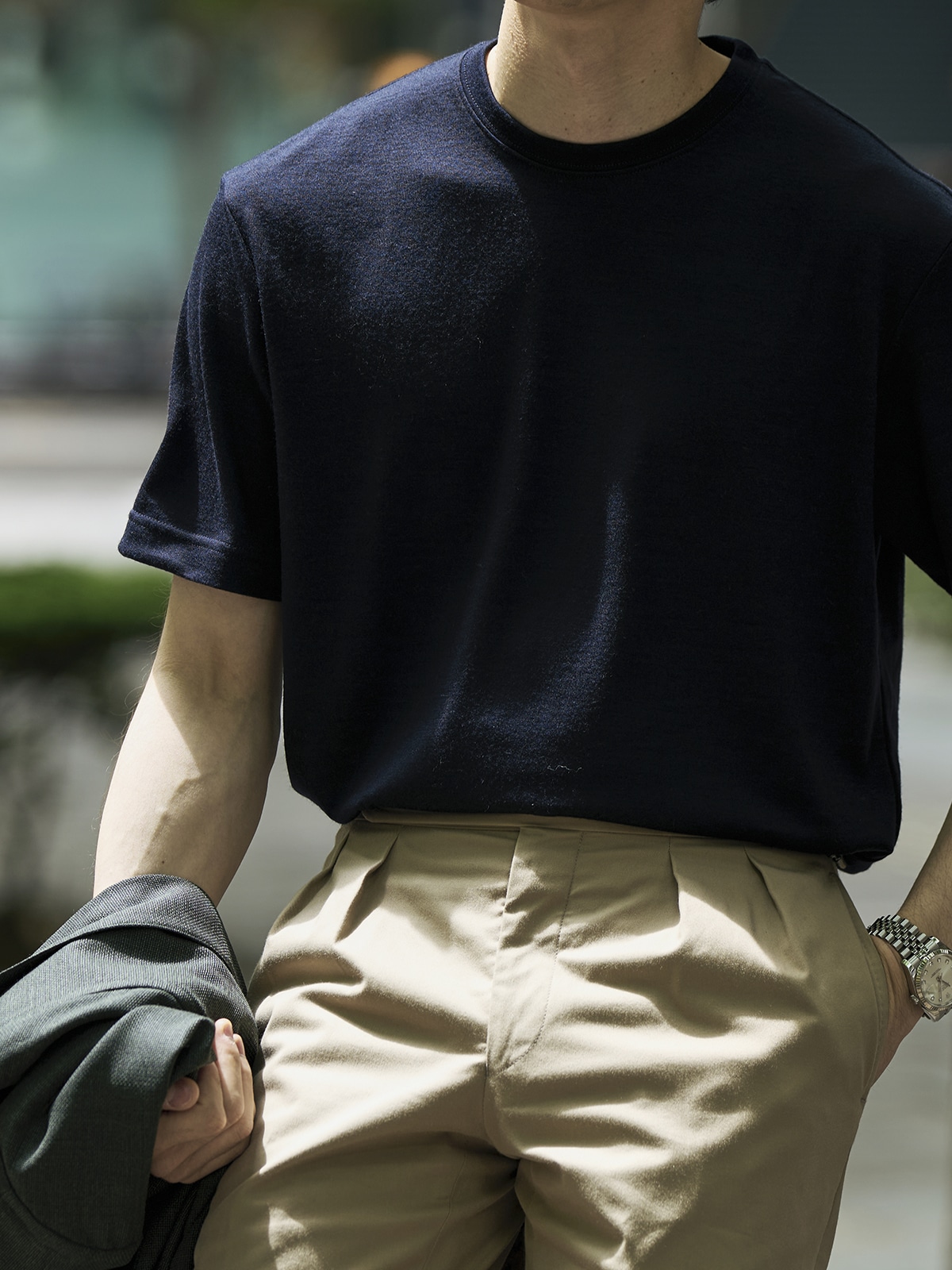 メリノウールTシャツ/3月中旬頃発送予定/カットソー / ブルー系