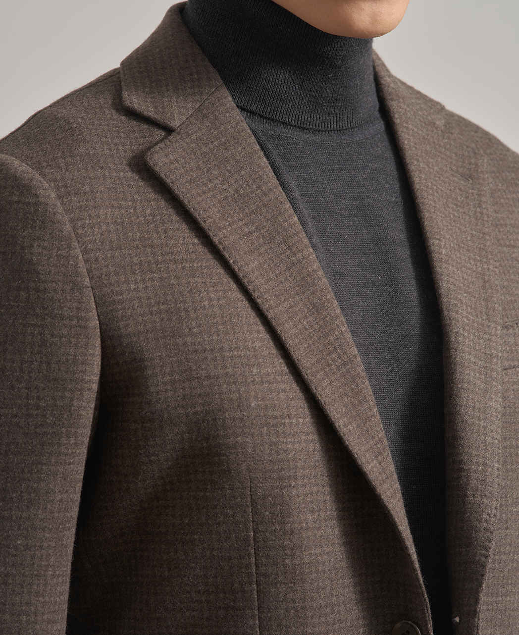 ウールストレッチジャケット/ハウンドトゥース