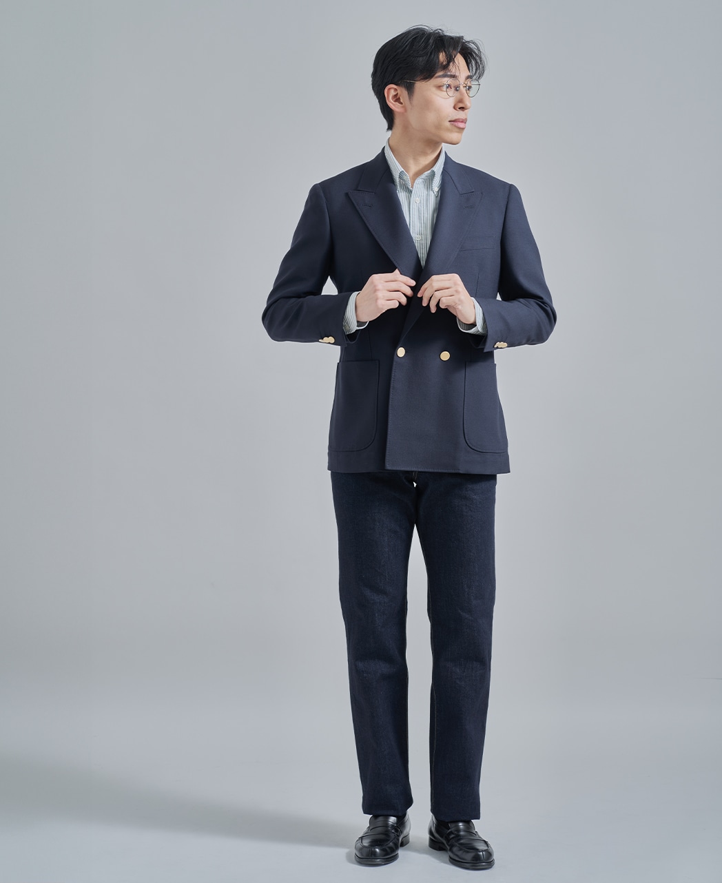 ジャケット/メタルボタン/ダブル