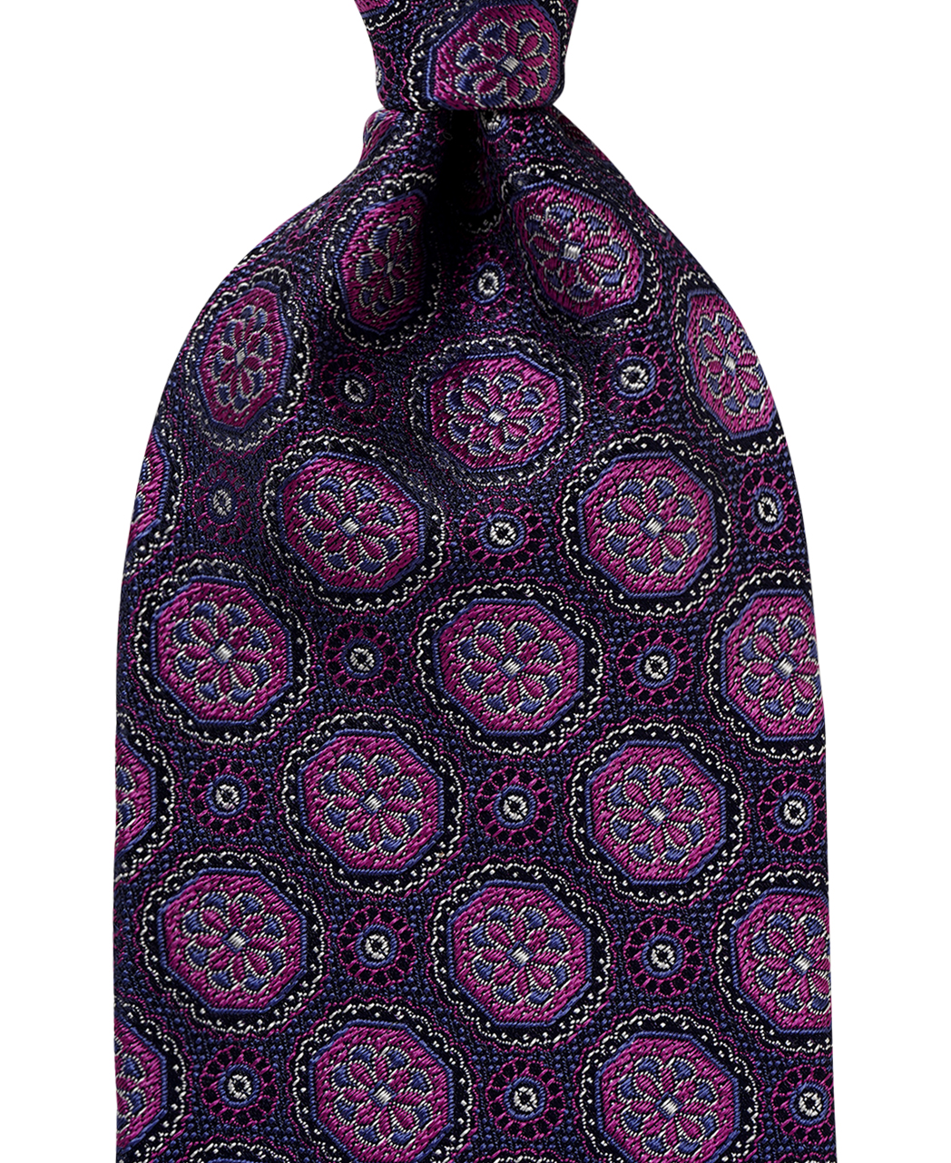 パープル系/小紋/シルク/ASCOT