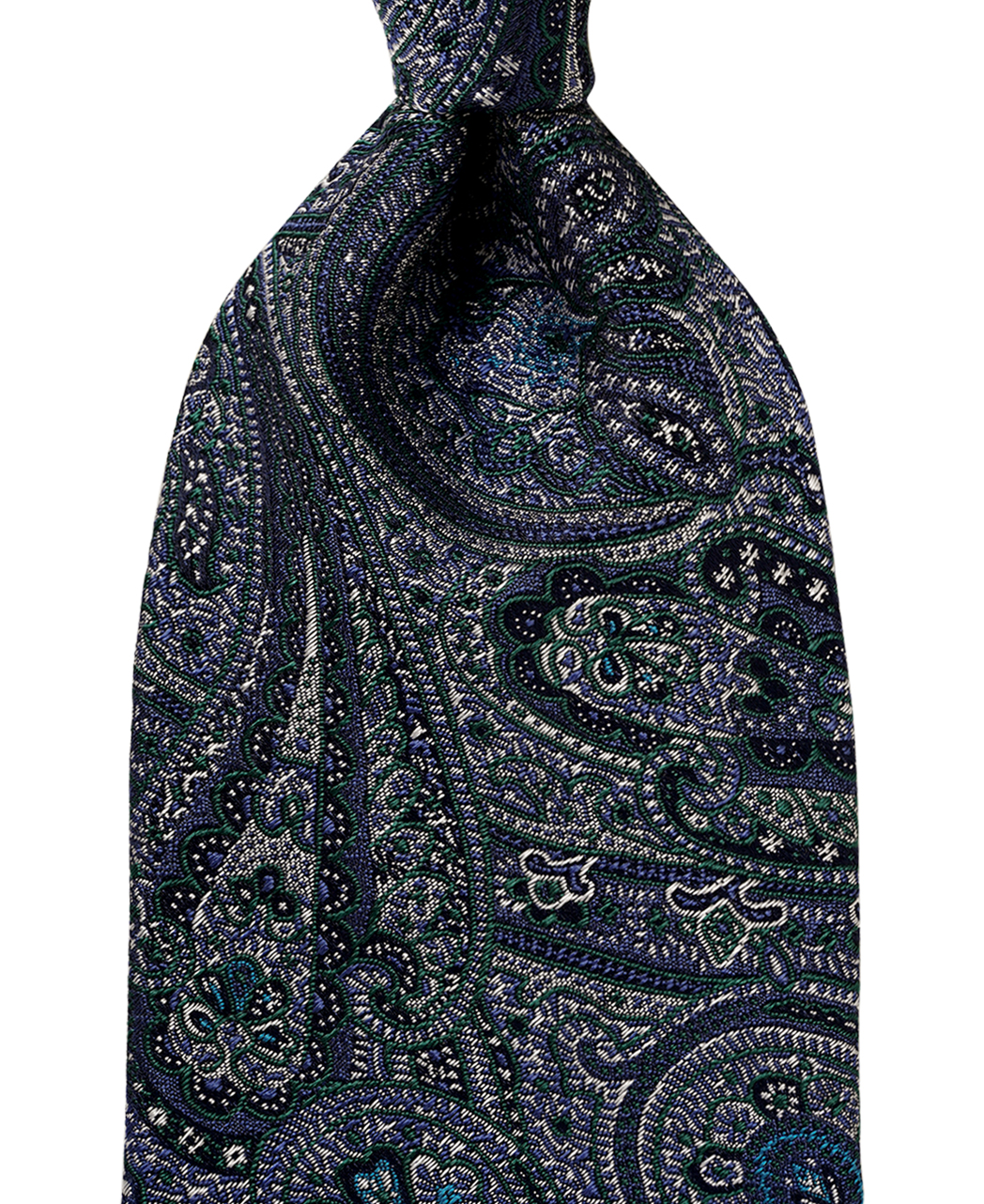 グリーン系/ペイズリー/シルク/ASCOT