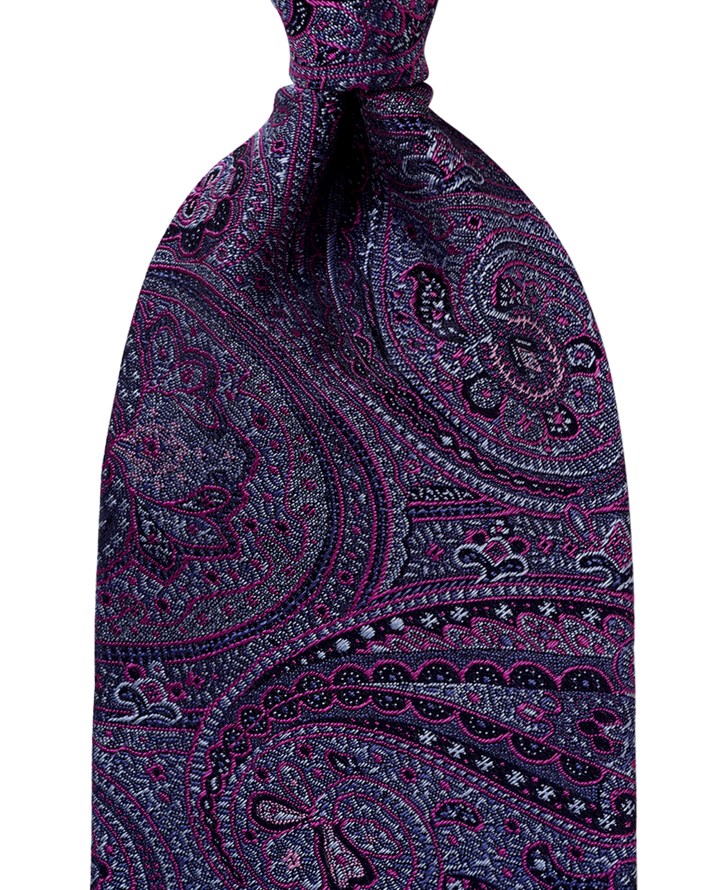 パープル系/ペイズリー/シルク/ASCOT