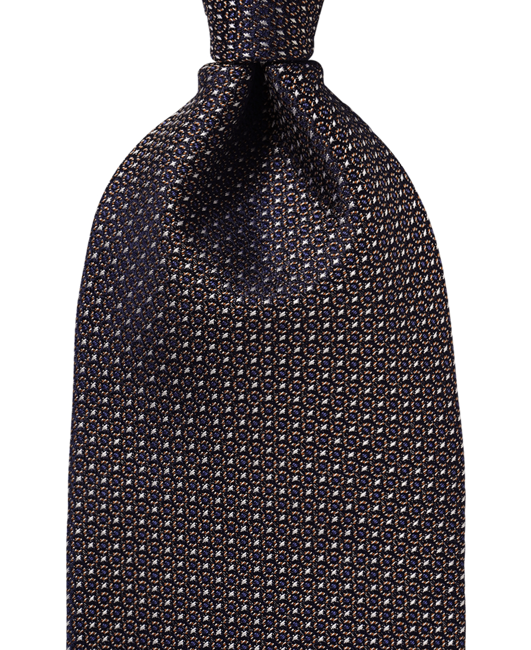 ブラウン系/マイクロパターン/シルク/ASCOT