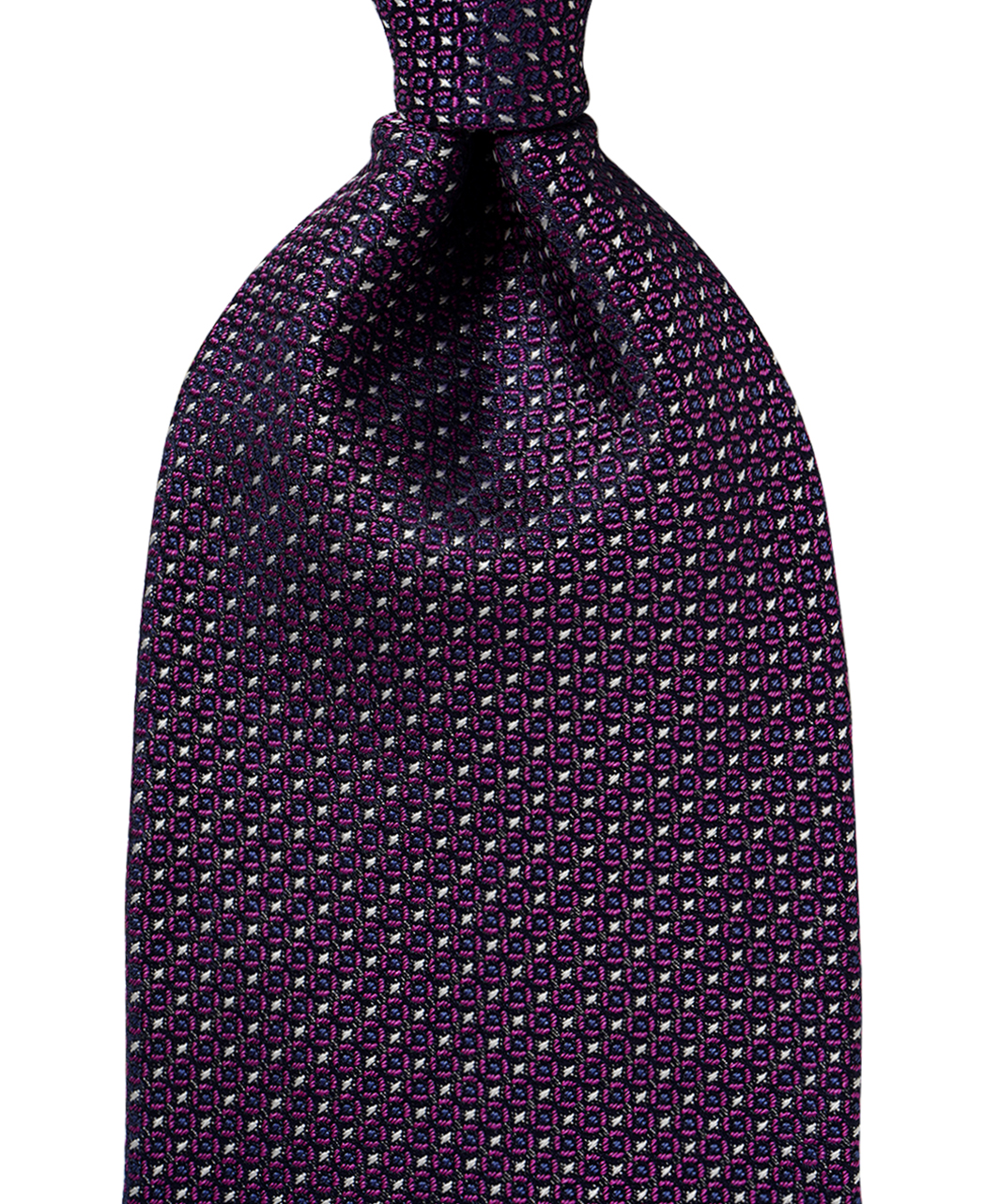 パープル系/マイクロパターン/シルク/ASCOT