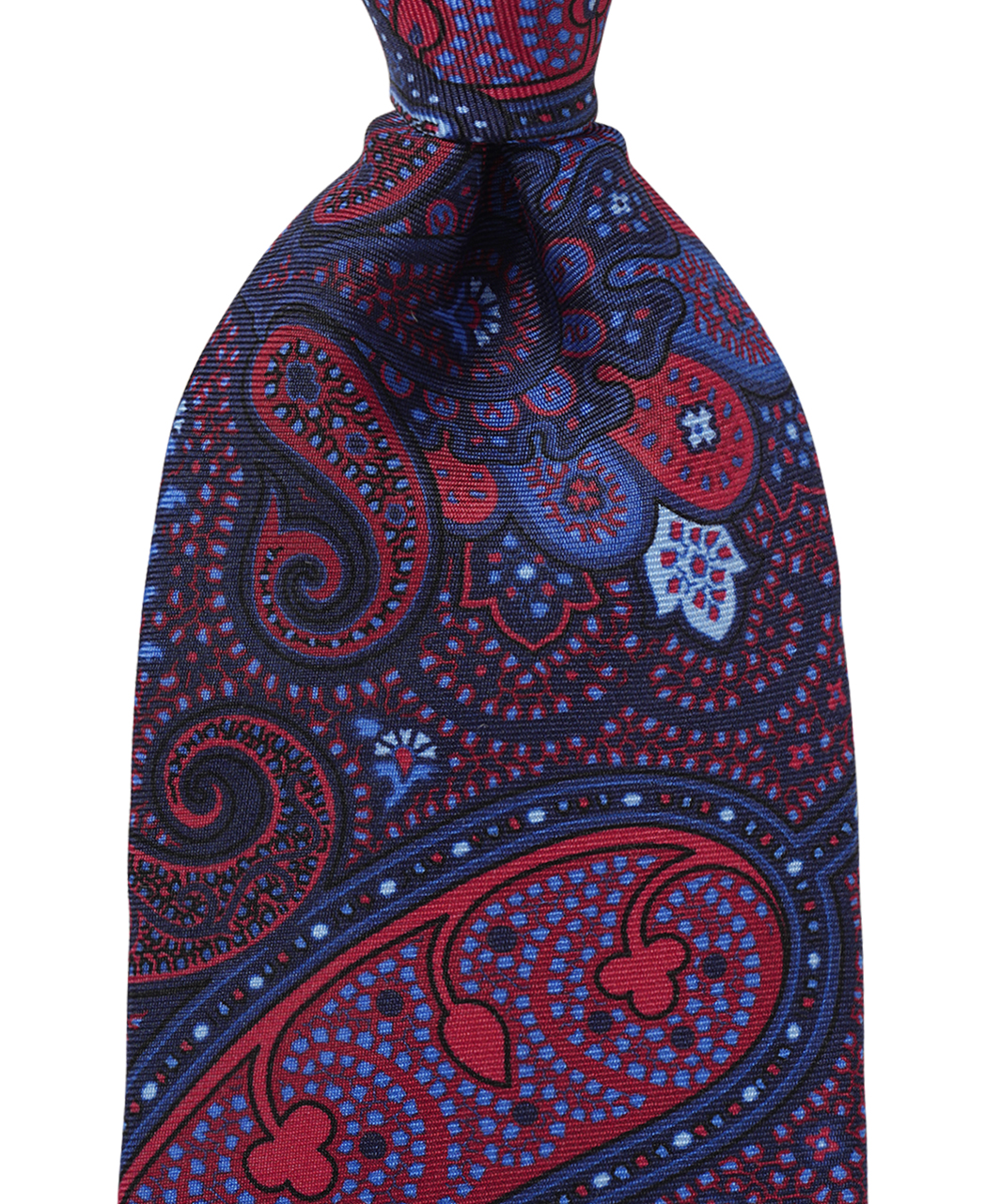 ブルー系/ペイズリー/シルク/ASCOT