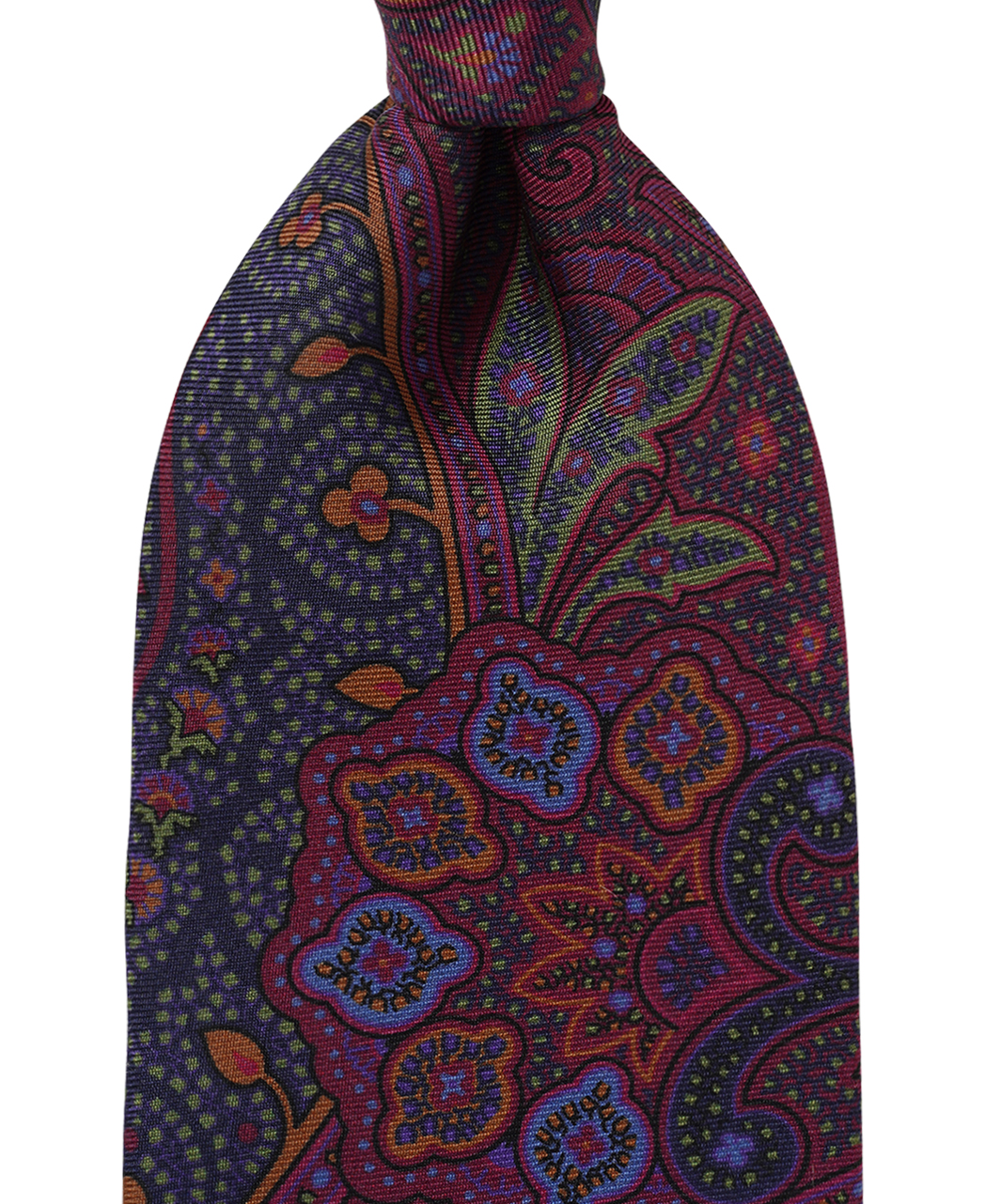 レッド系/ペイズリー/シルク/ASCOT