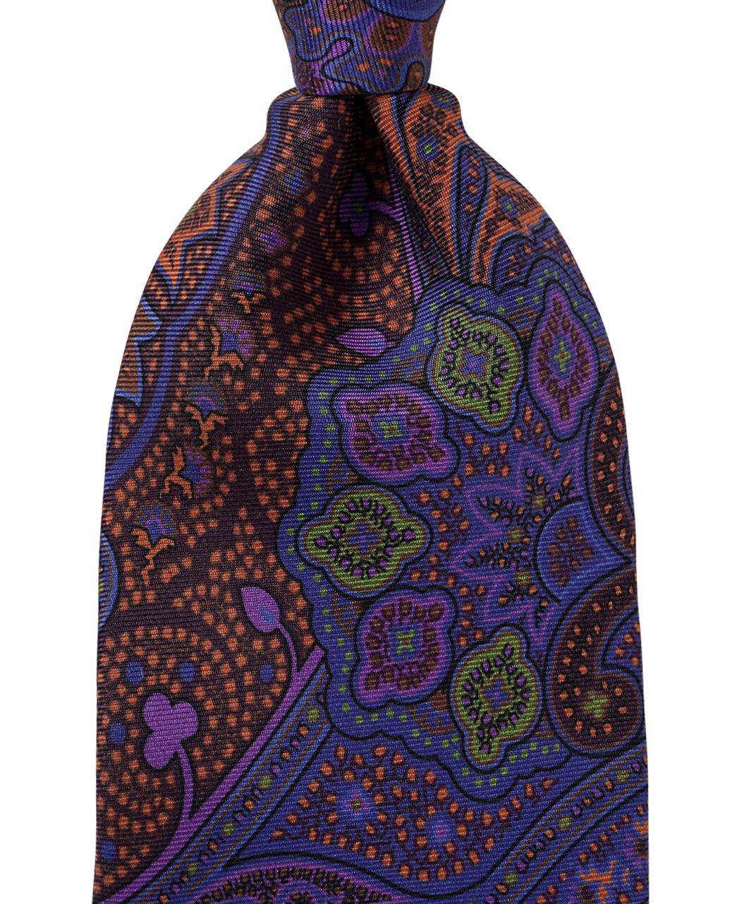 パープル系/ペイズリー/シルク/ASCOT