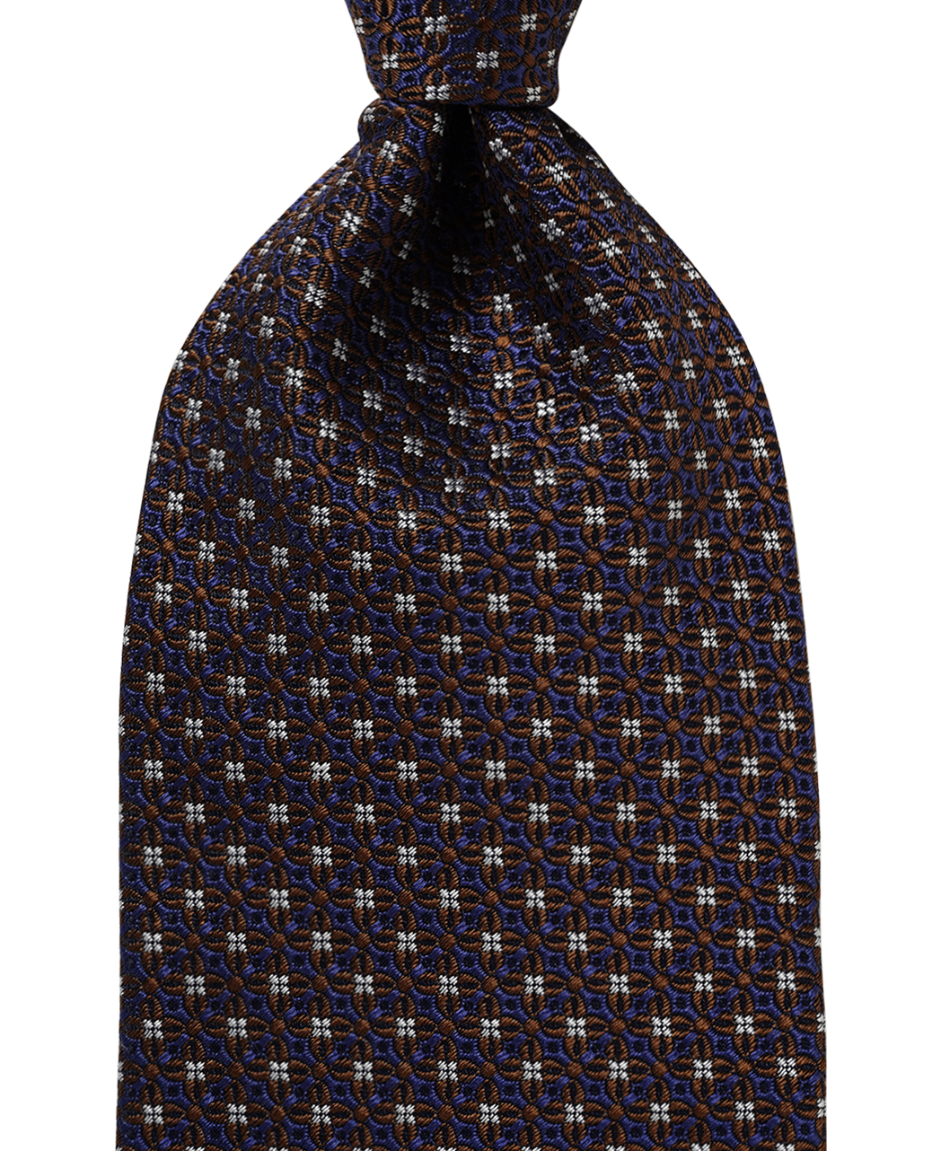 ブラウン系/マイクロパターン/シルク/ASCOT