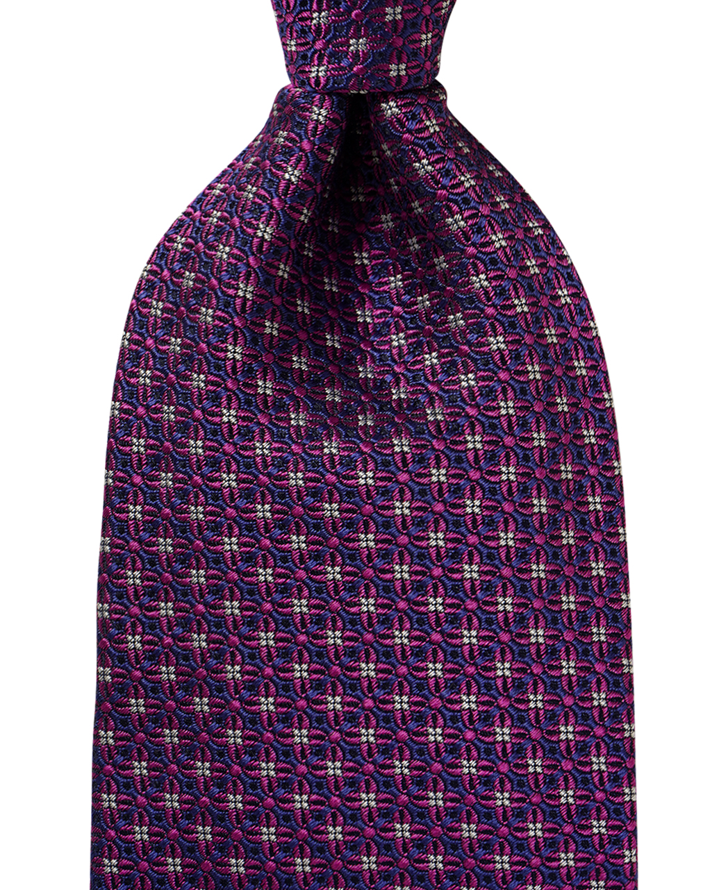 パープル系/マイクロパターン/シルク/ASCOT