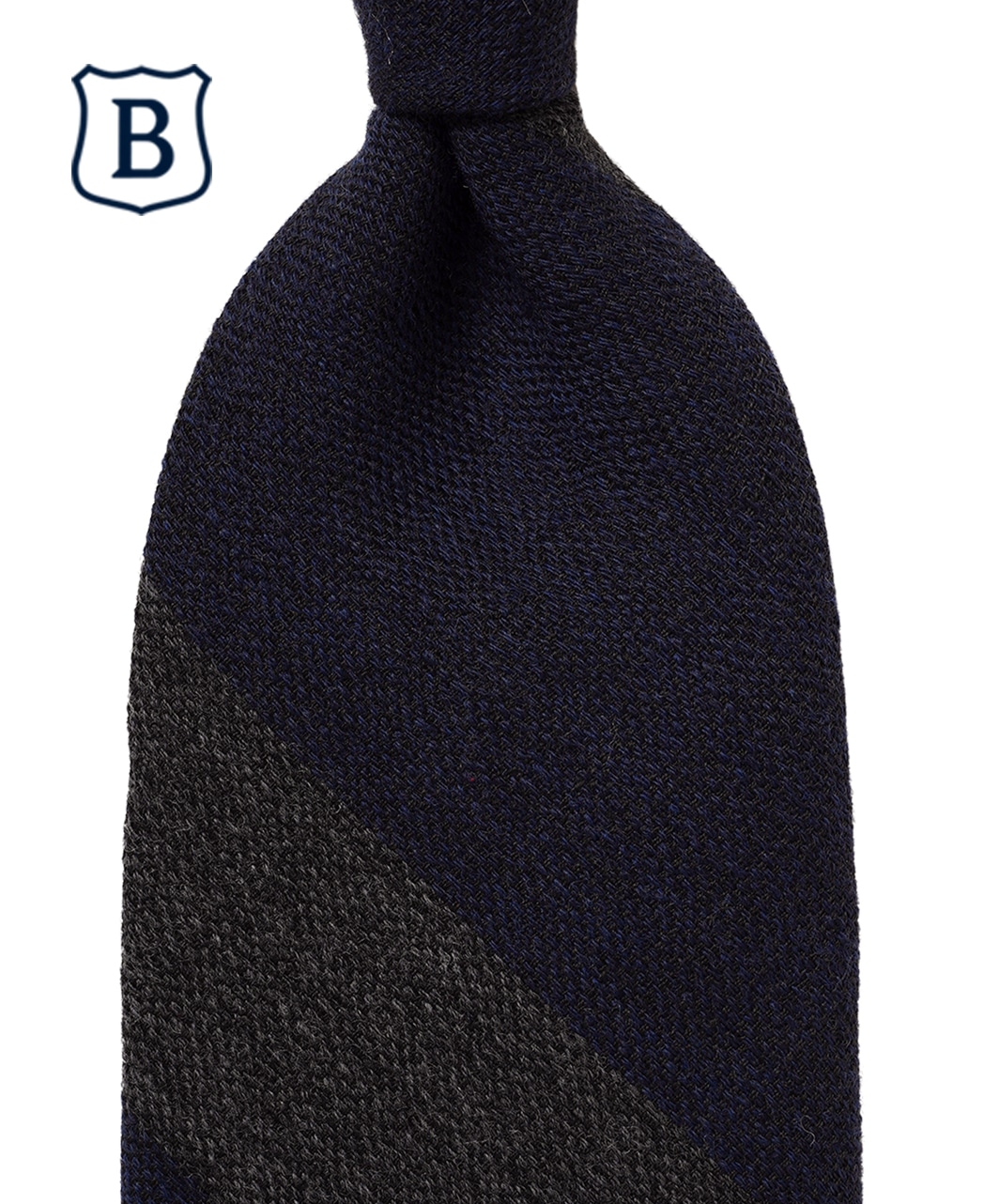 ブルー系/レジメンタル(ストライプ)/ウール/BREUER