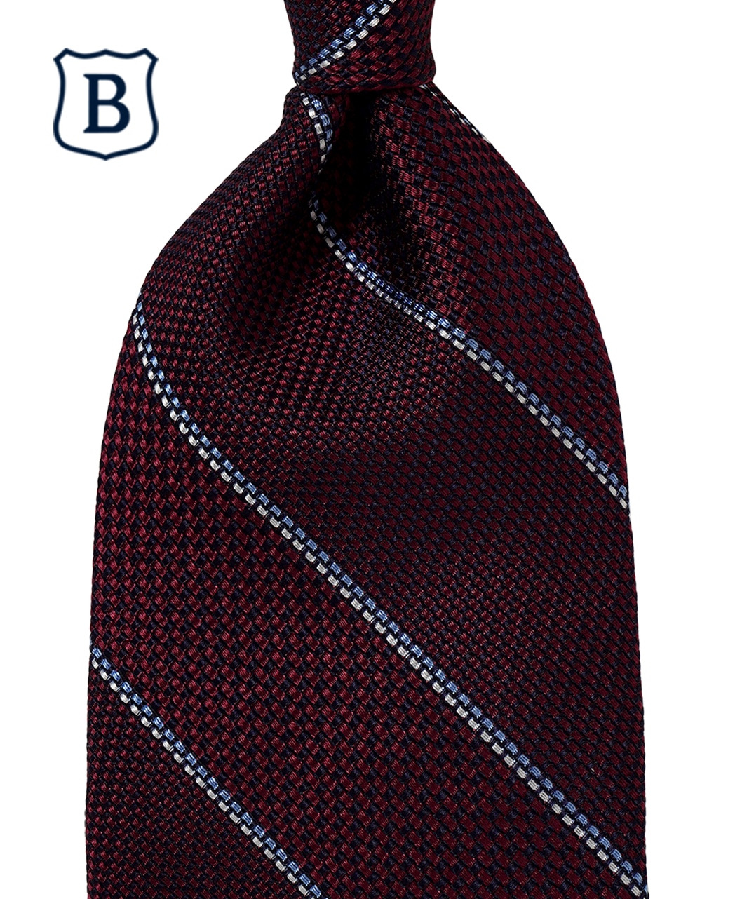 レッド系/レジメンタル(ストライプ)/シルク/BREUER