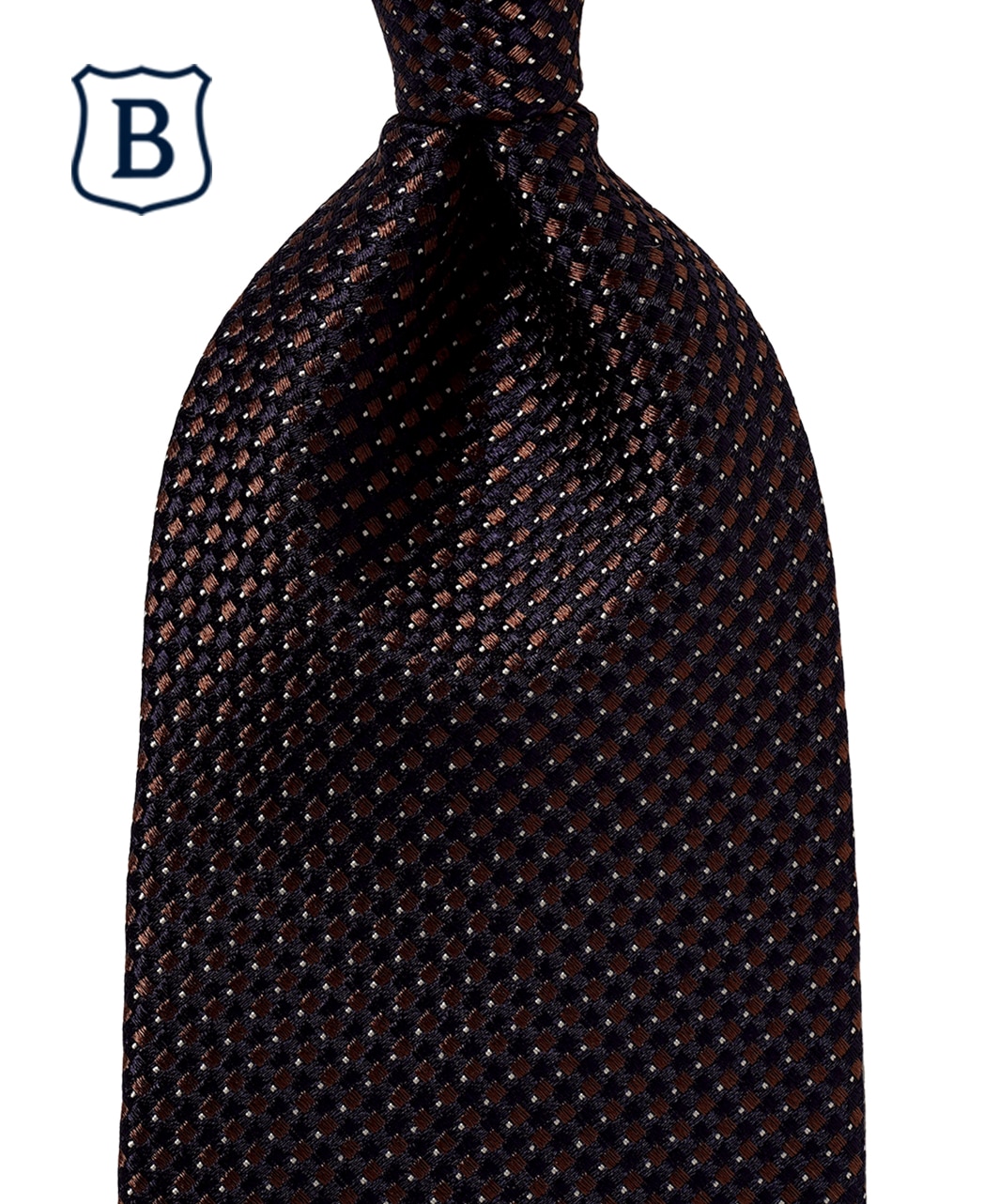 ブラウン系/マイクロパターン/シルク/BREUER