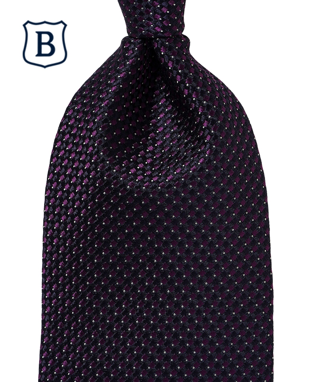 パープル系/マイクロパターン/シルク/BREUER