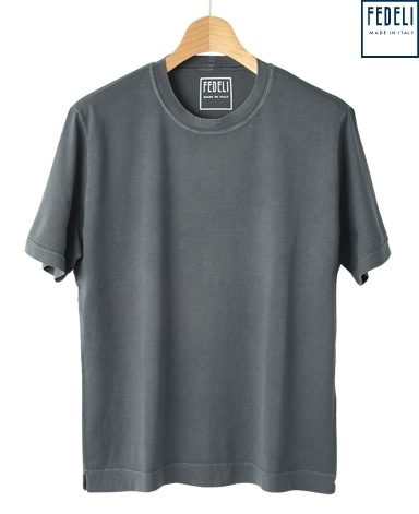 FEDELI コットンクルーネックTシャツ/GIZA45
