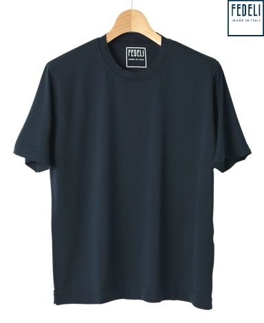 FEDELI コットンクルーネックTシャツ/GIZA45