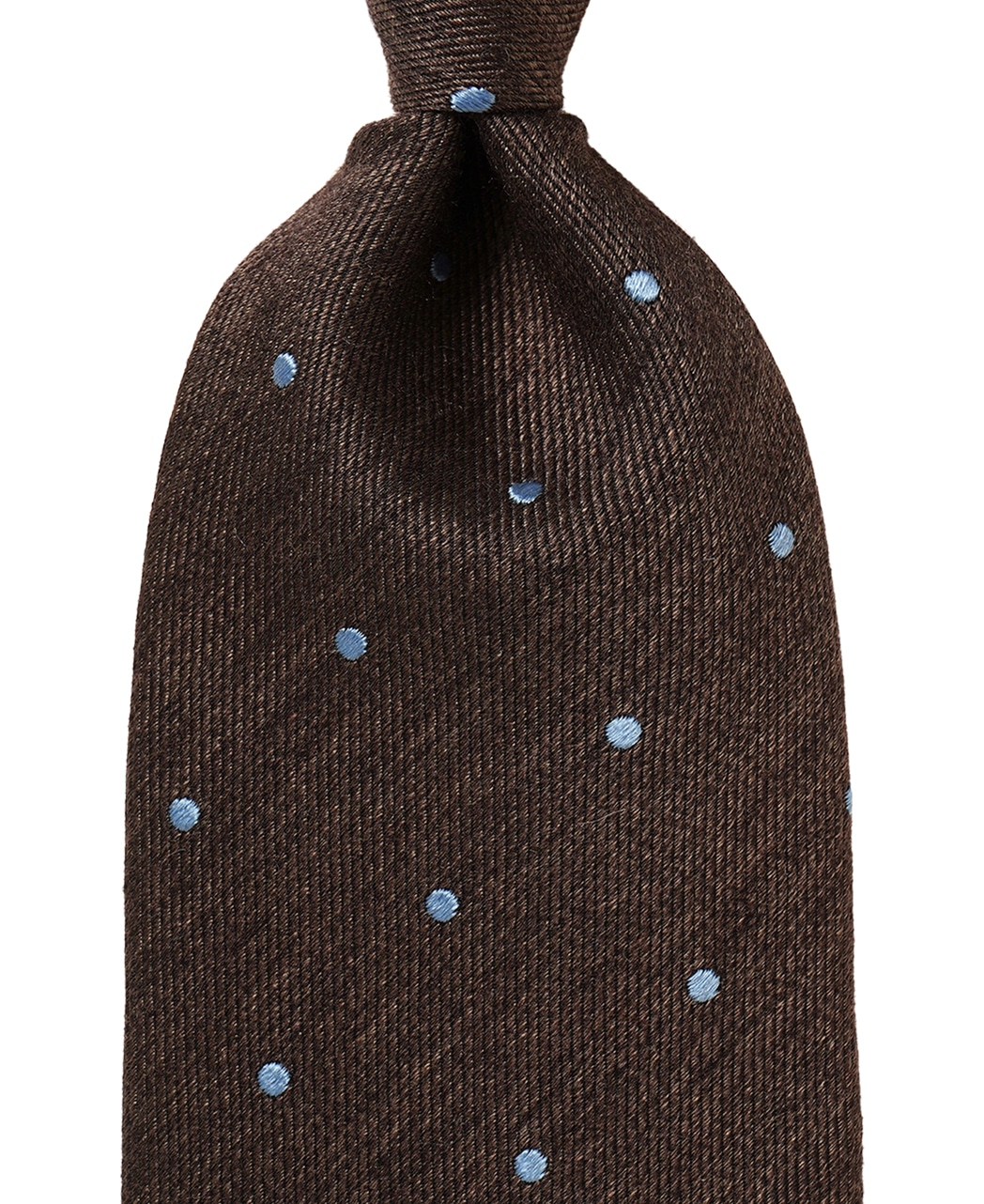 ブラウン系/ドット(水玉)/ウールシルク/Italian Collection