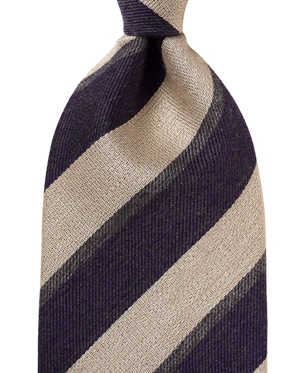 パープル系/レジメンタル(ストライプ)/ウールシルク/Italian Collection