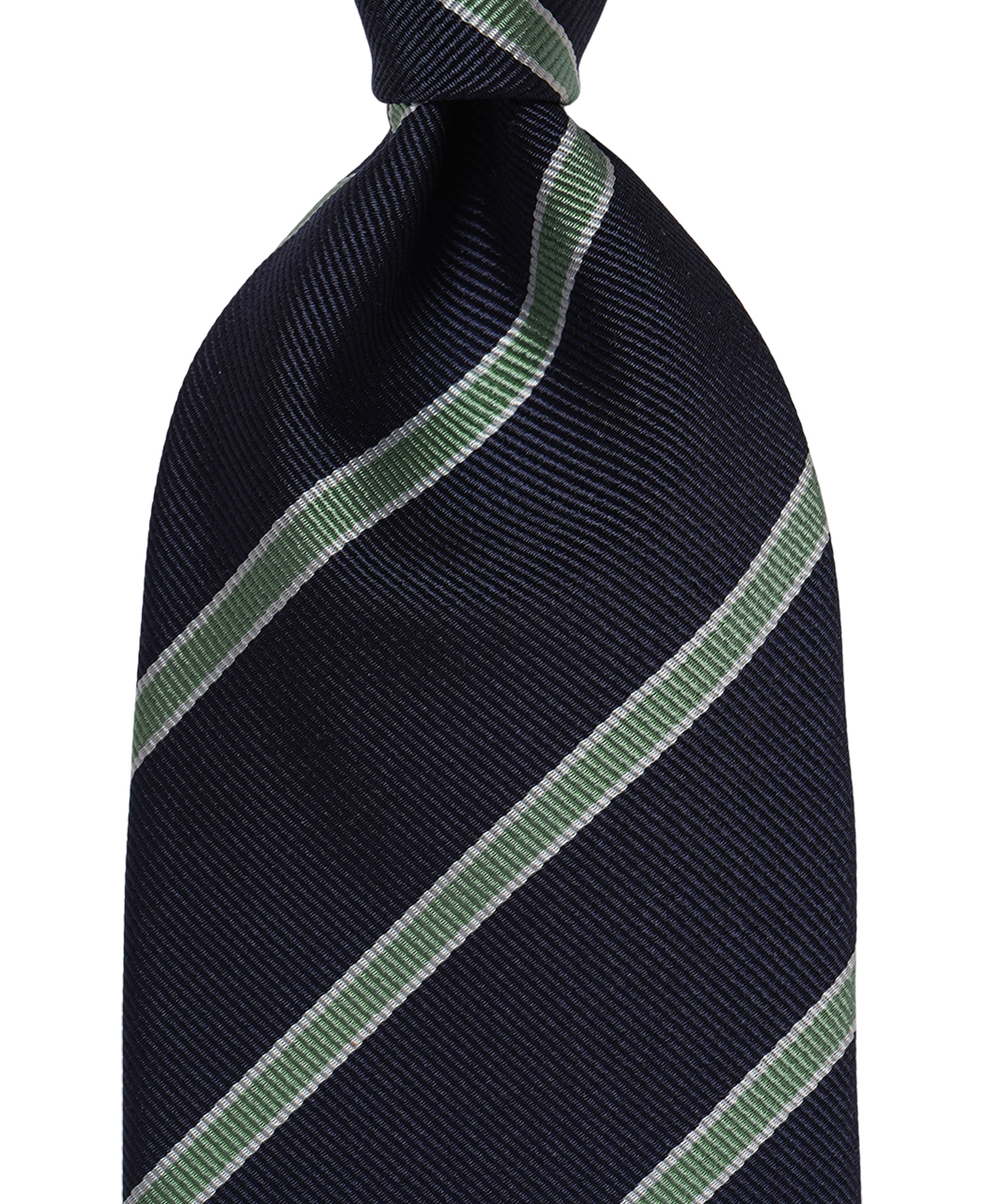 ブルー系/レジメンタル(ストライプ)/シルク/Italian Collection