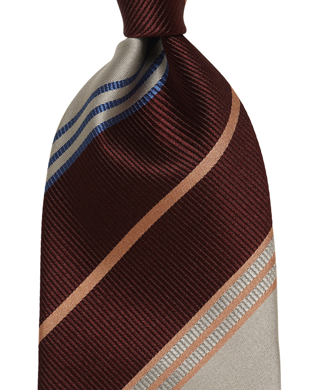 レッド系/レジメンタル(ストライプ)/シルク/Italian Collection