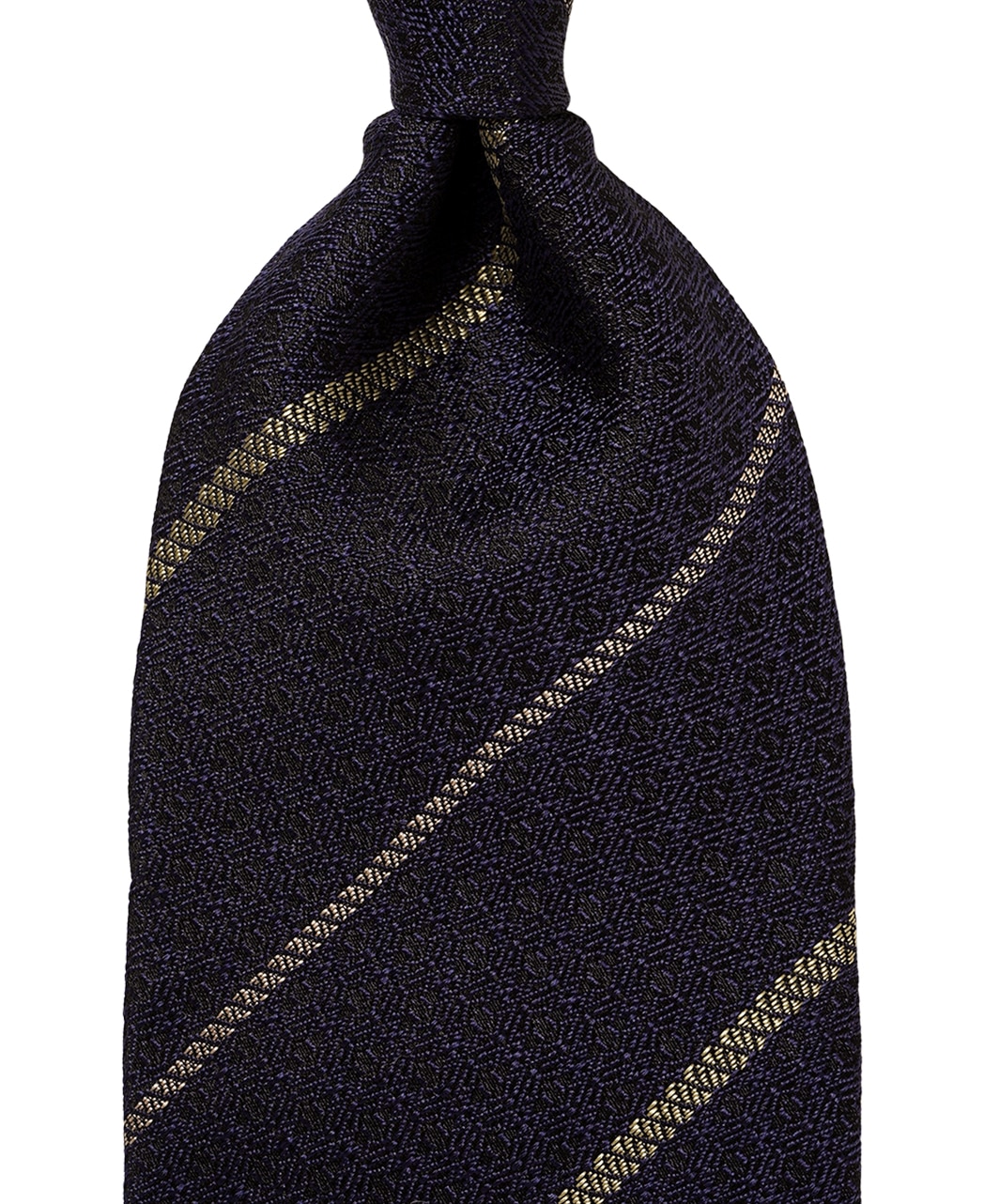 ブルー系/レジメンタル(ストライプ)/シルク/博多伝統柄×八女茶