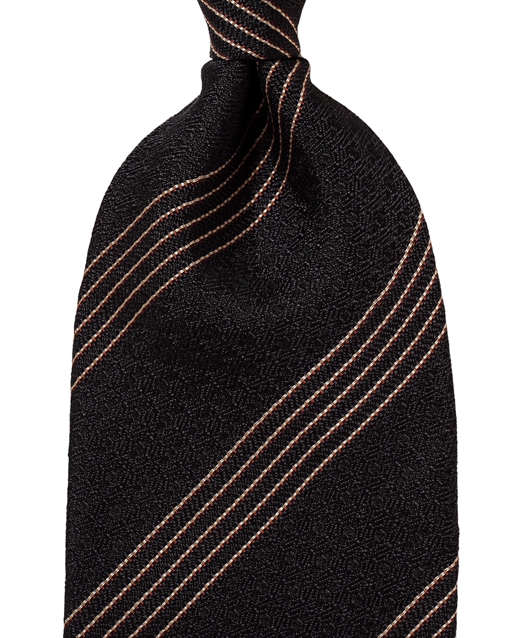 グレー系/レジメンタル(ストライプ)/シルク/博多伝統柄×八女茶