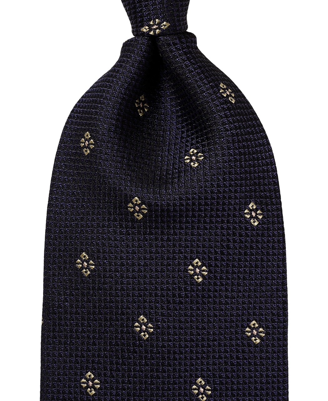 ブルー系/小紋/シルク/博多伝統柄×八女茶